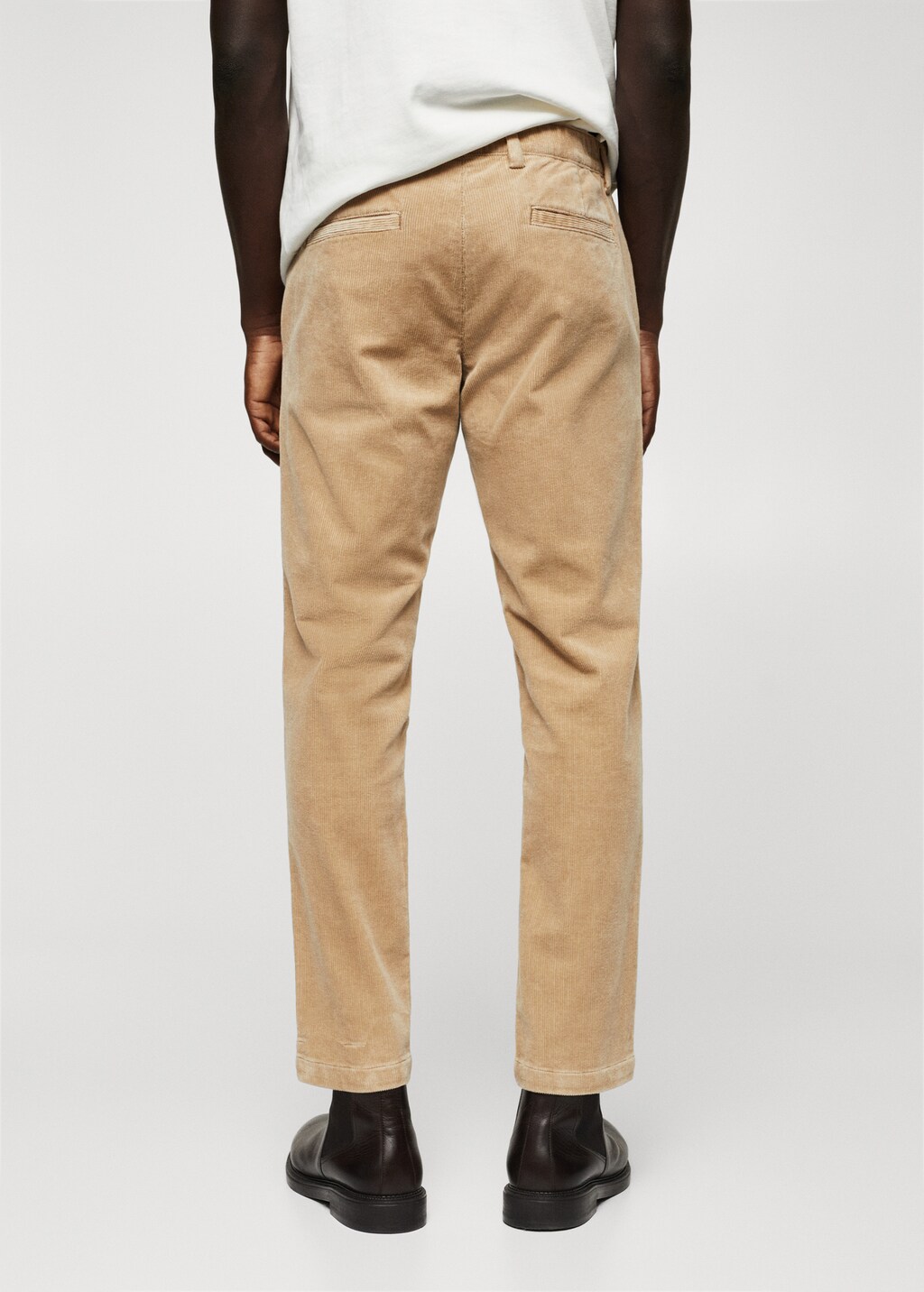 Tapered cropped corduroy trousers - Reverse of the article