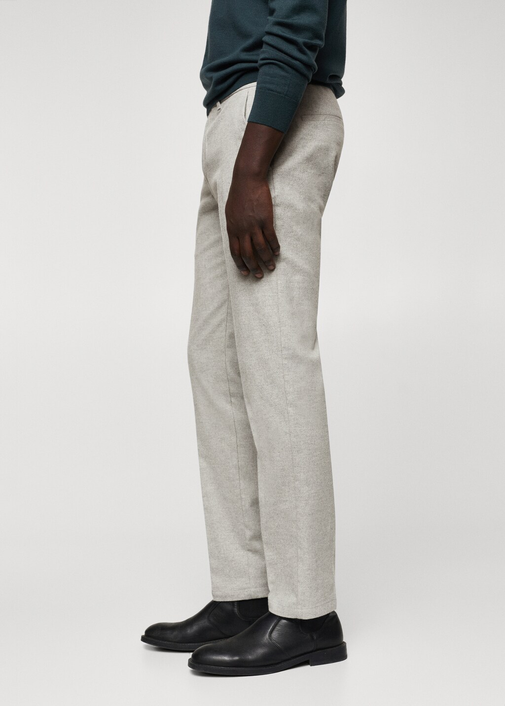 Slim-fit cotton trousers - Details of the article 6