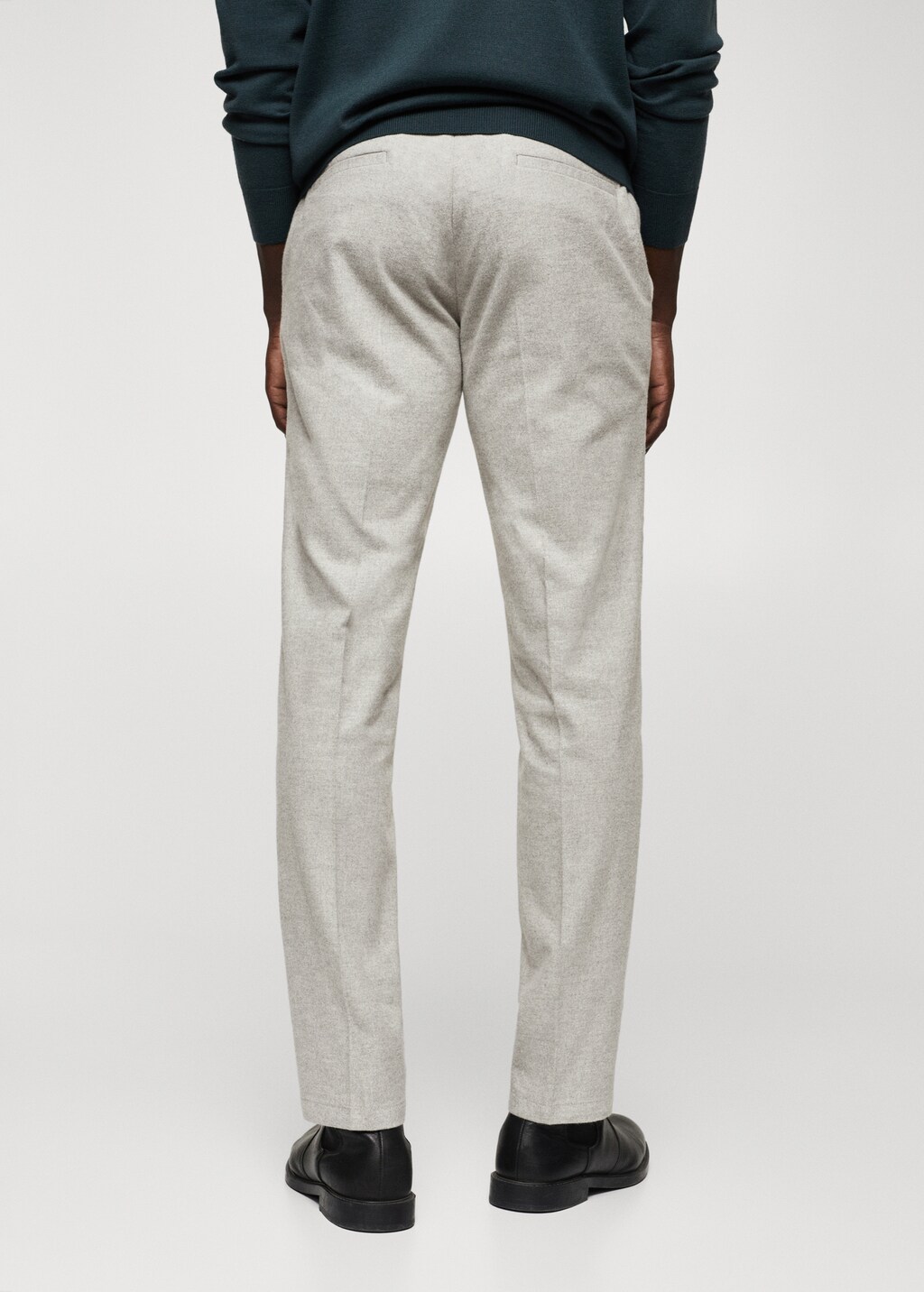 Slim-fit cotton trousers - Reverse of the article