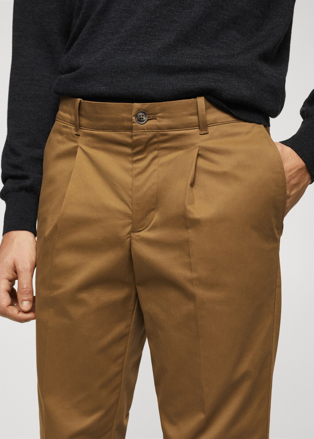 Pleated chinos - Details of the article 1