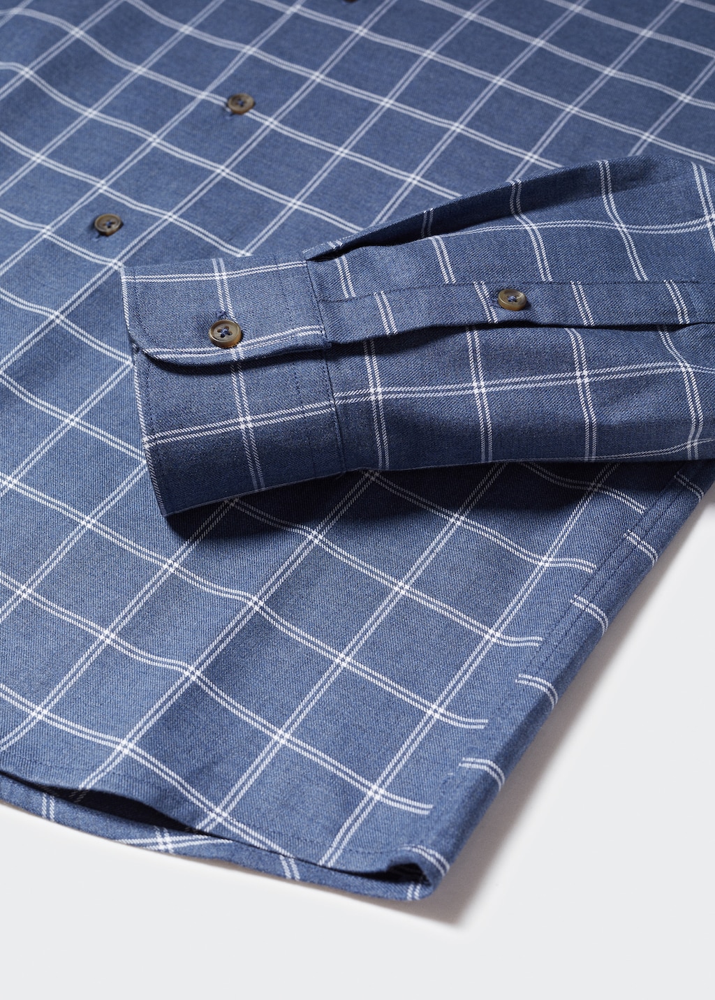 Slim-fit windowpane-check shirt - Details of the article 8