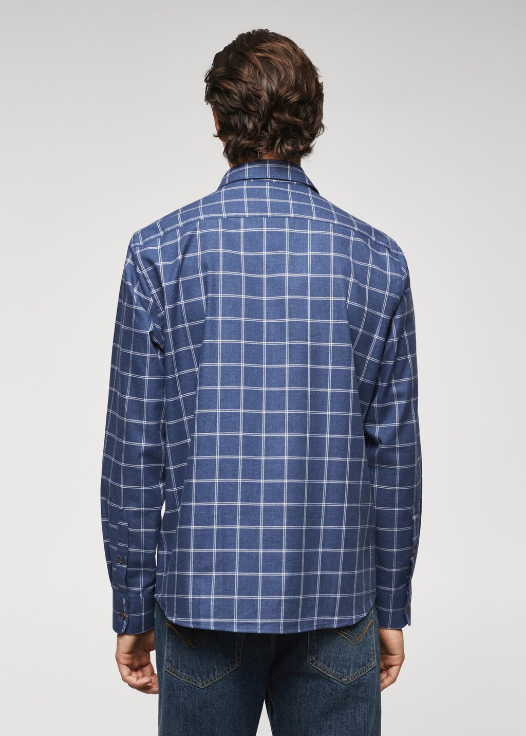 Slim-fit windowpane-check shirt - Reverse of the article