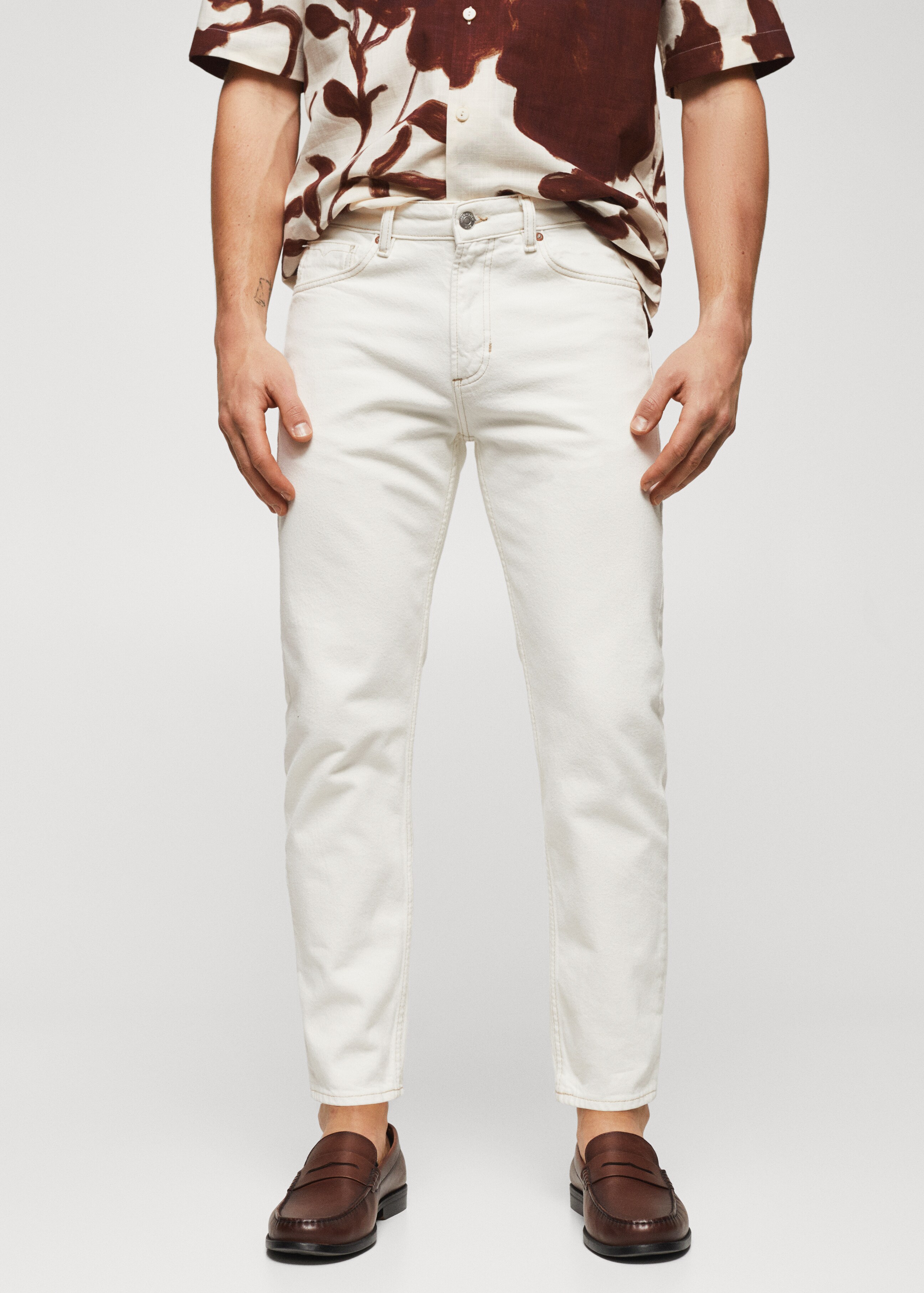 Ben tapered cropped jeans - Medium plane