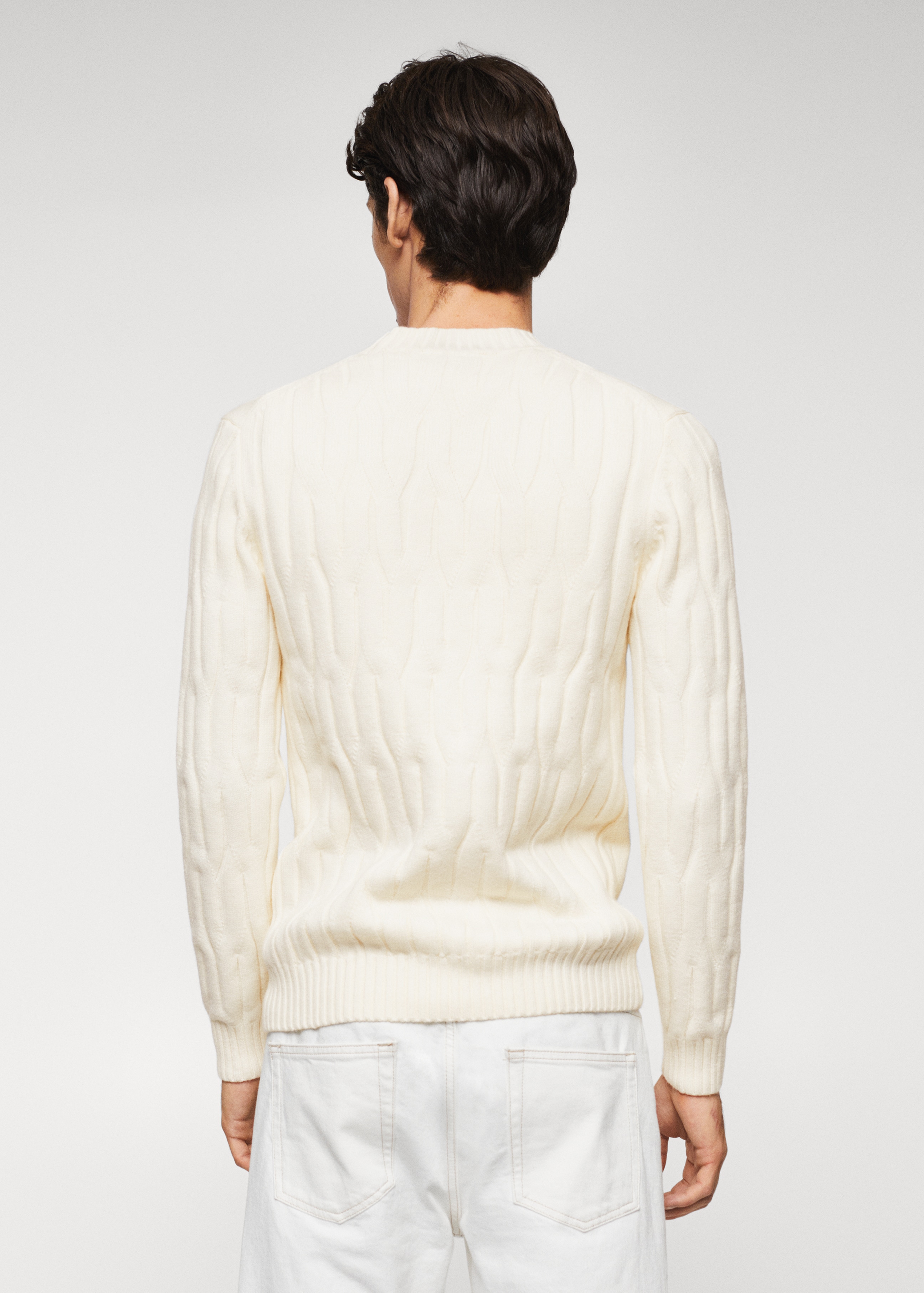 Knitted braided sweater - Reverse of the article
