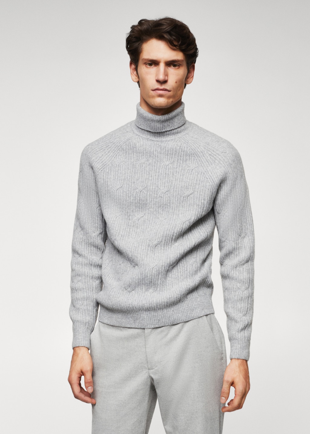 Braided turtleneck sweater - Medium plane