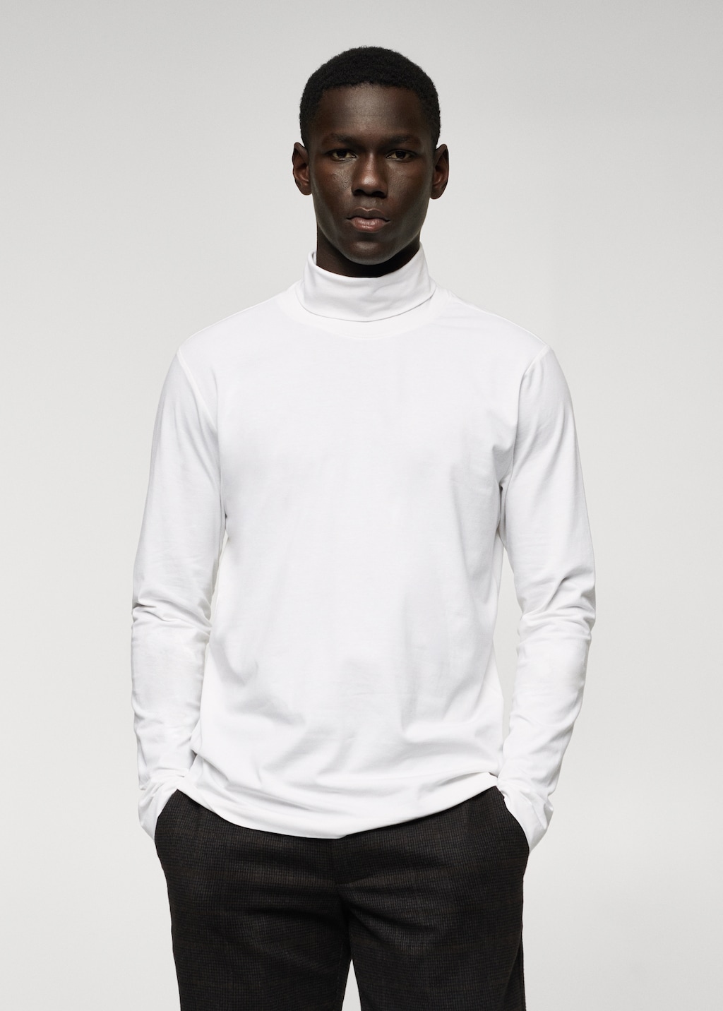 Turtleneck long-sleeved t-shirt - Medium plane