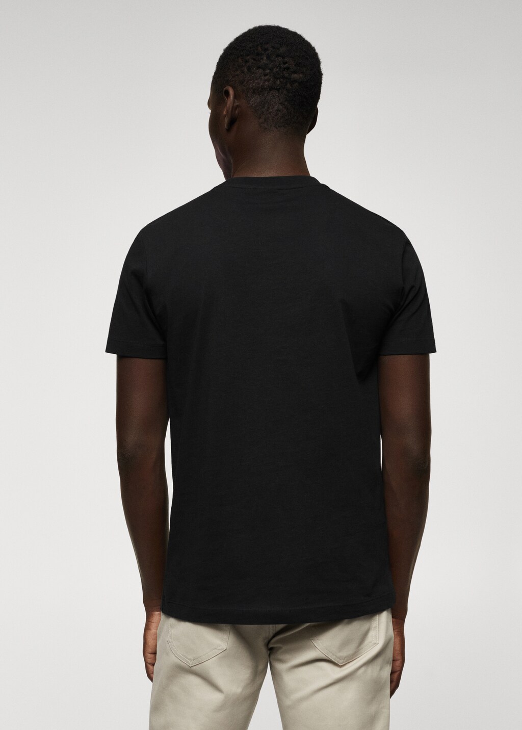 Basic lightweight cotton t-shirt - Reverse of the article