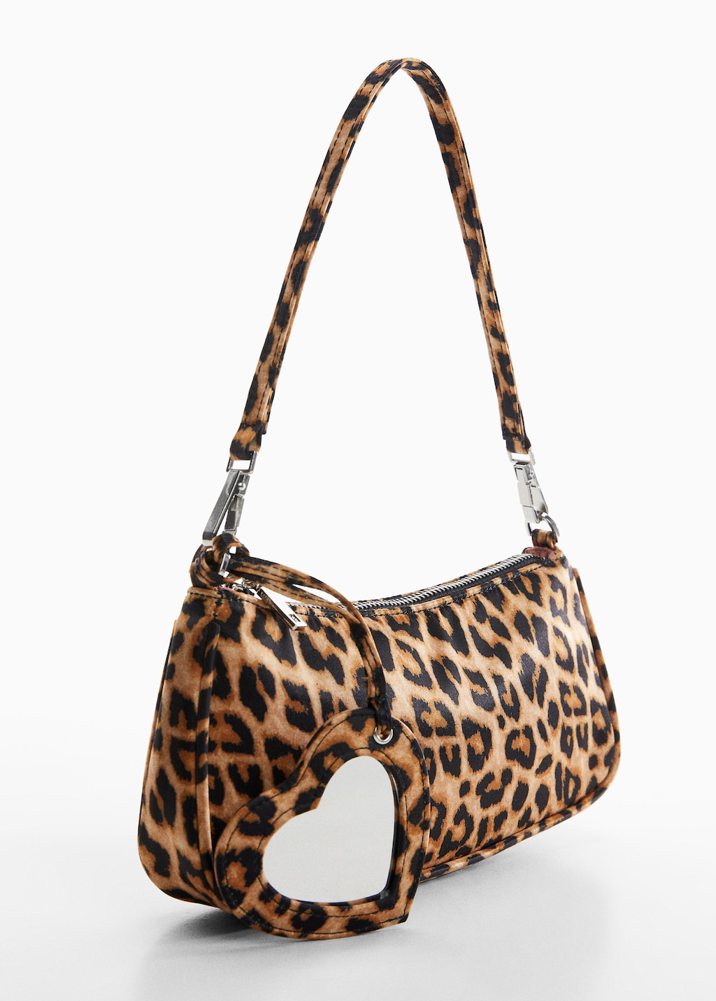 Animal print handbag with mirror detail - Medium plane