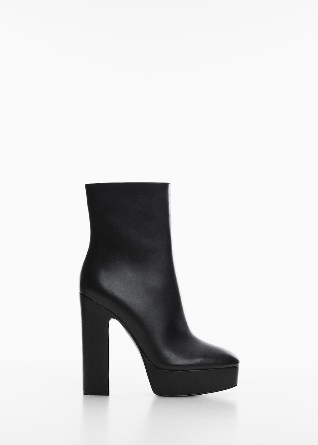 Platform leather ankle boots