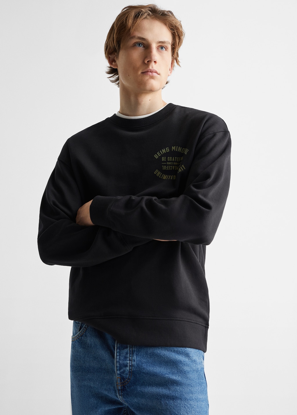 Message cotton sweatshirt - Medium plane