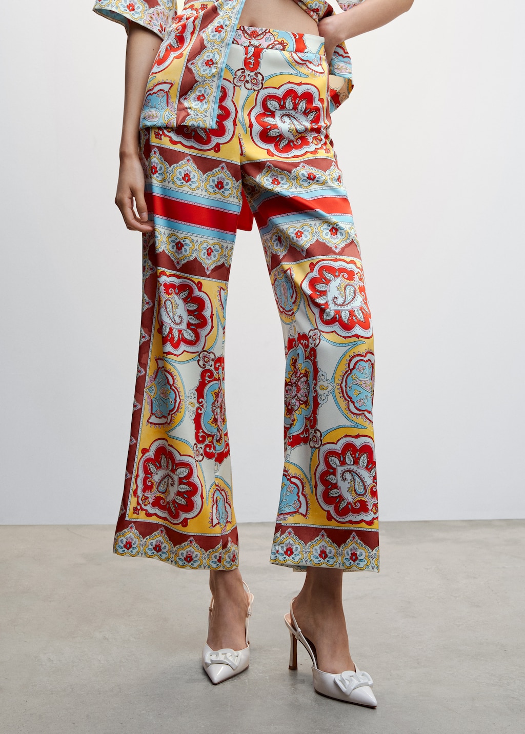 Baroque print trousers - Medium plane