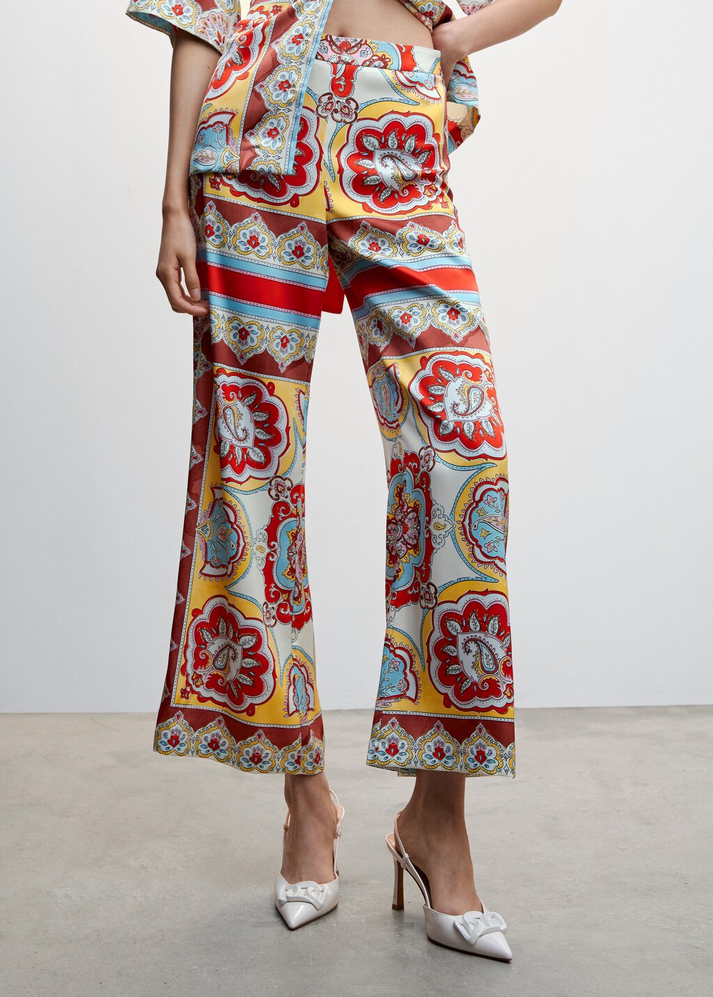 Baroque print trousers - Medium plane