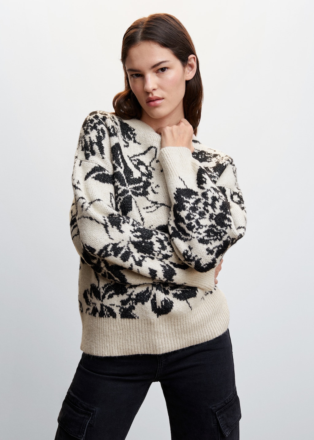 Flowers knit sweater