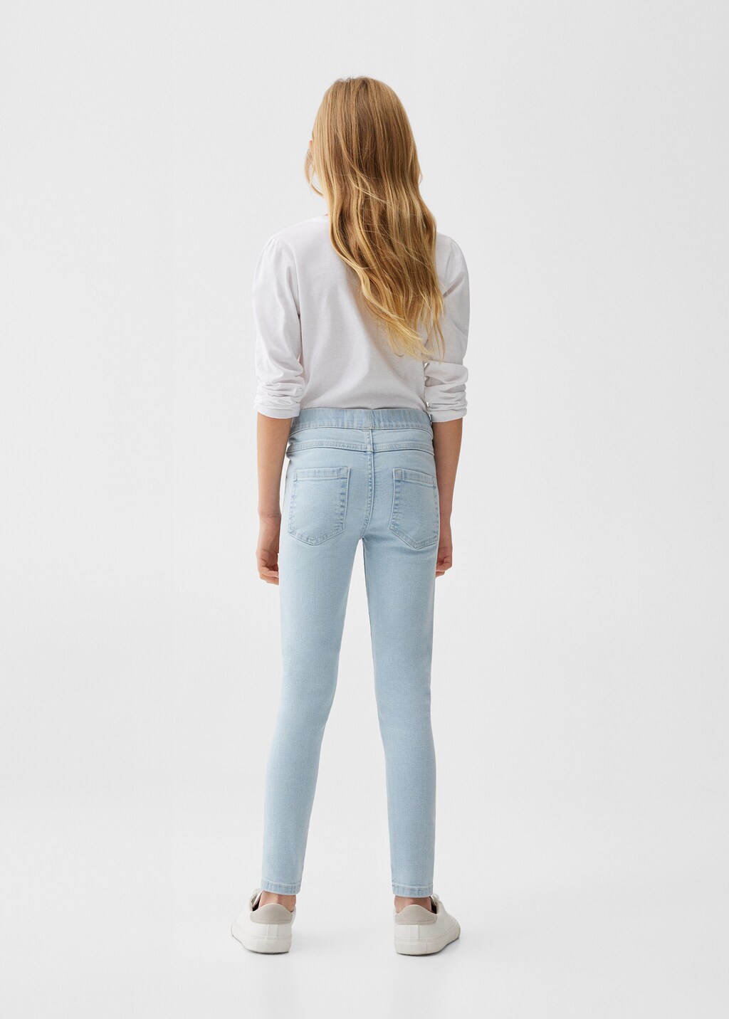 Elastische Jeggings mit hohem Bund - Rückseite des Artikels