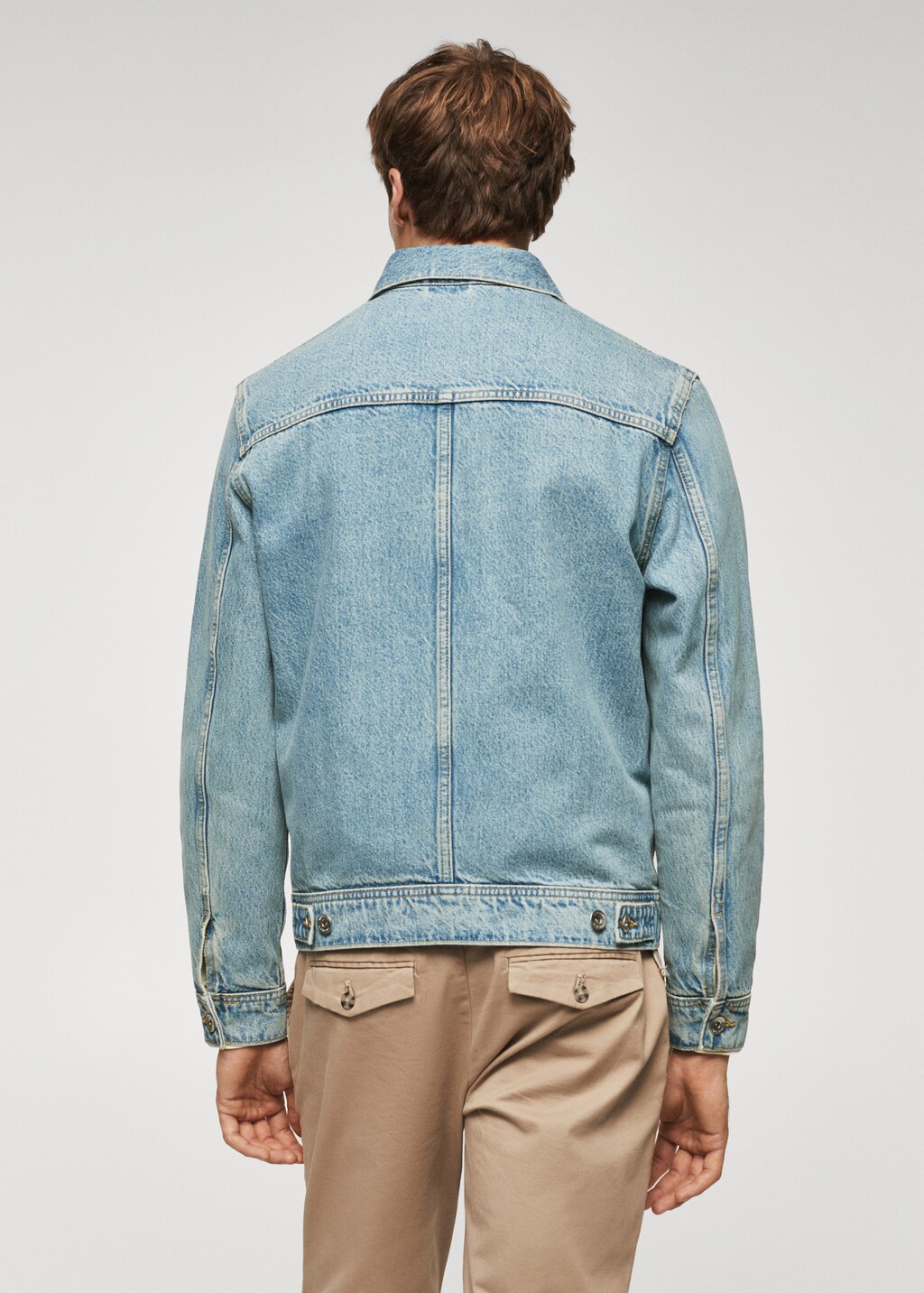 Vintage-wash denim jacket - Reverse of the article