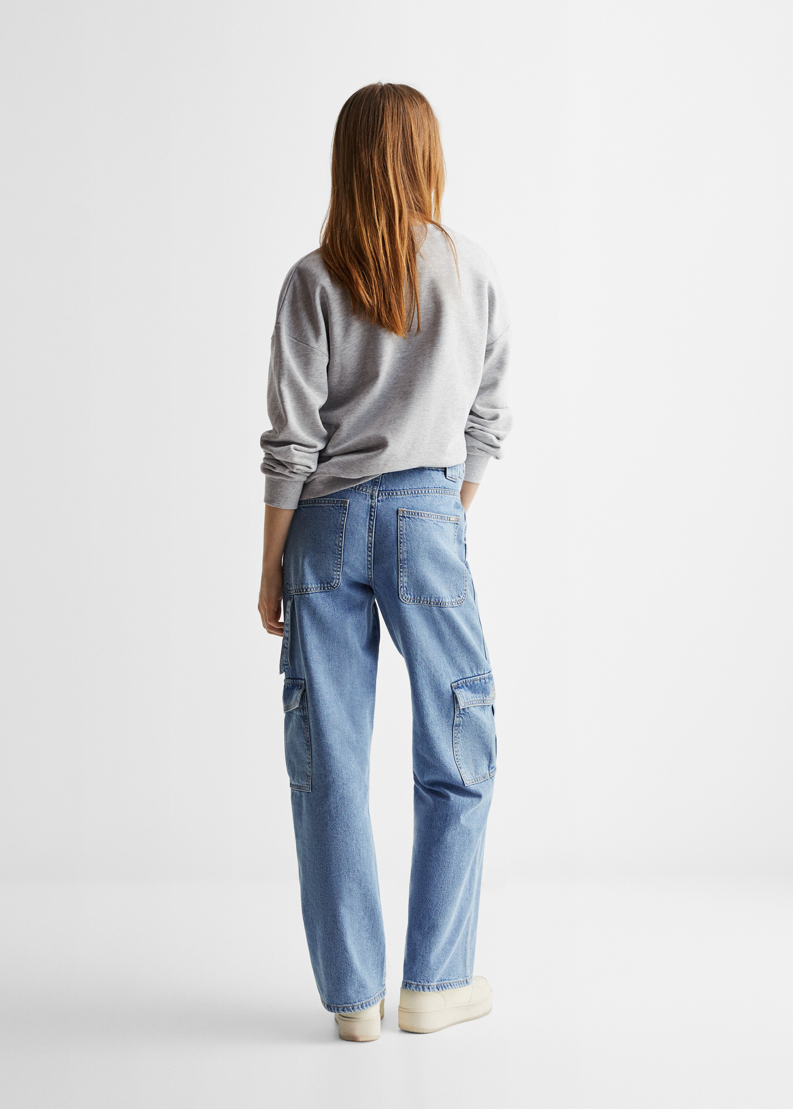 Cargo style straight jeans - Reverse of the article