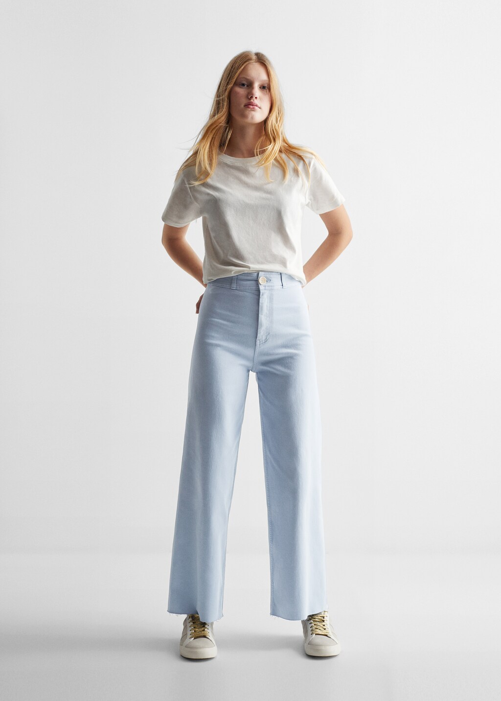 Culotte cropped jeans - Details of the article 1