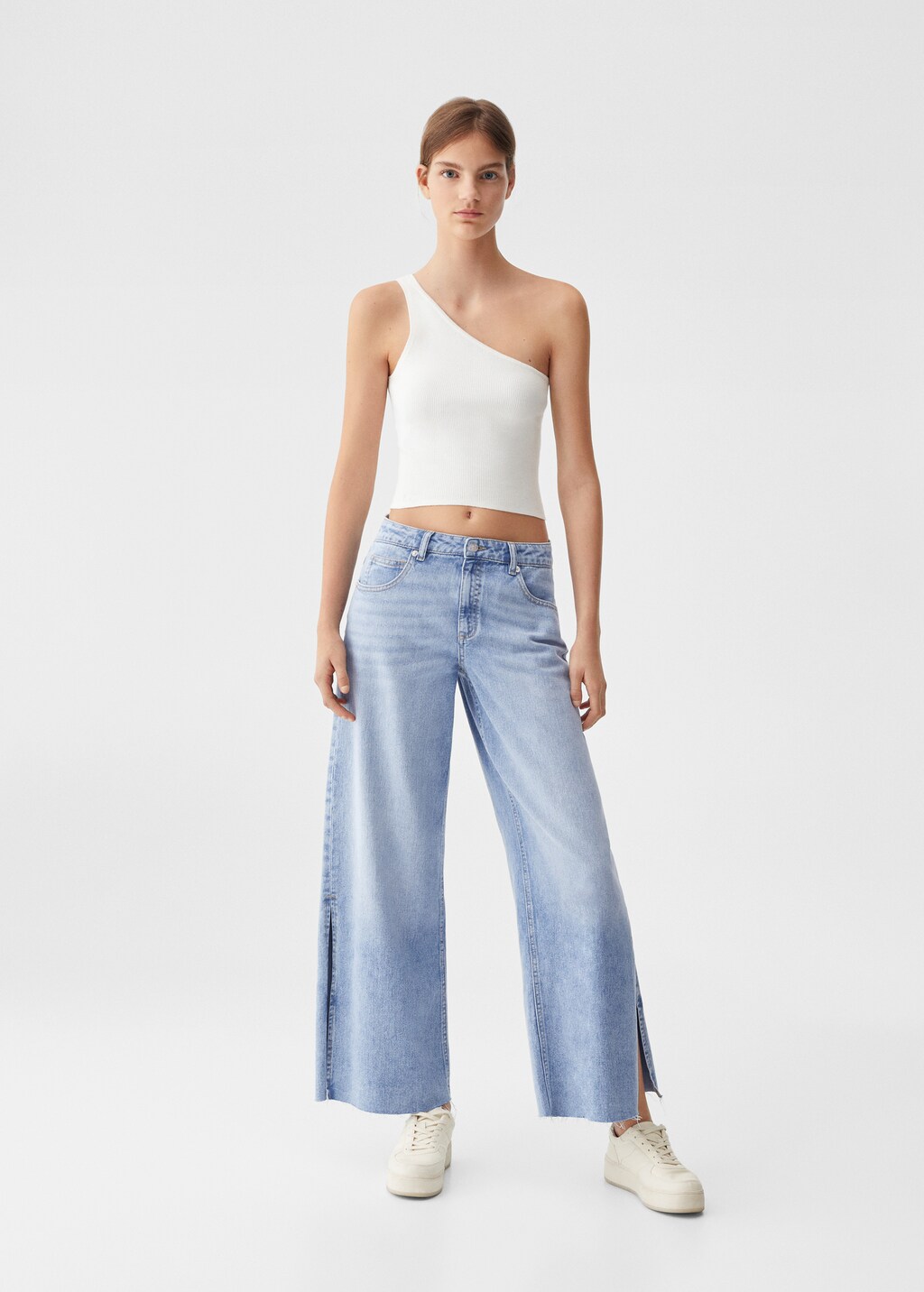 Culotte jeans with openings - Details of the article 2