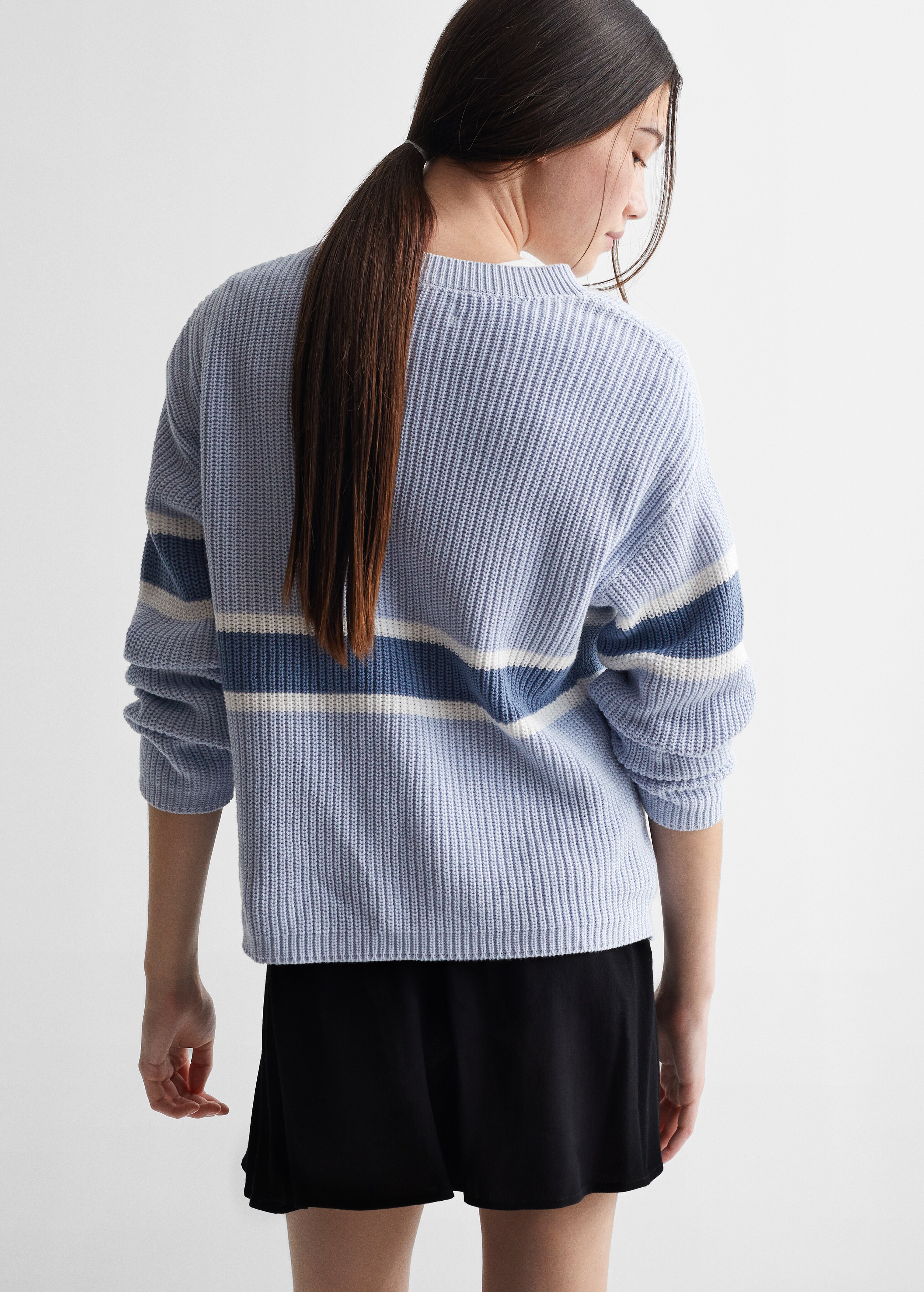 Knit cotton sweater - Reverse of the article