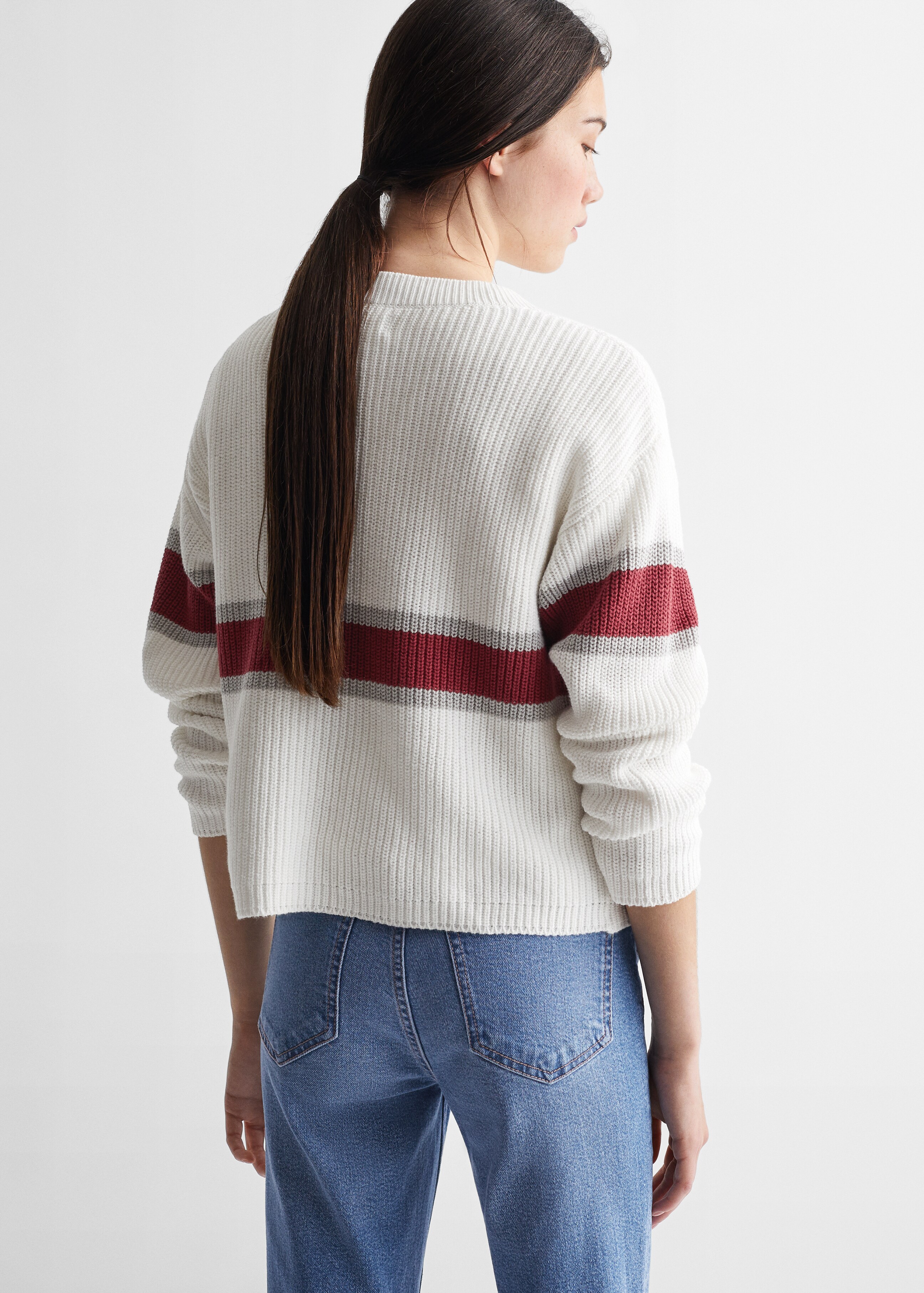 Knit cotton sweater - Reverse of the article