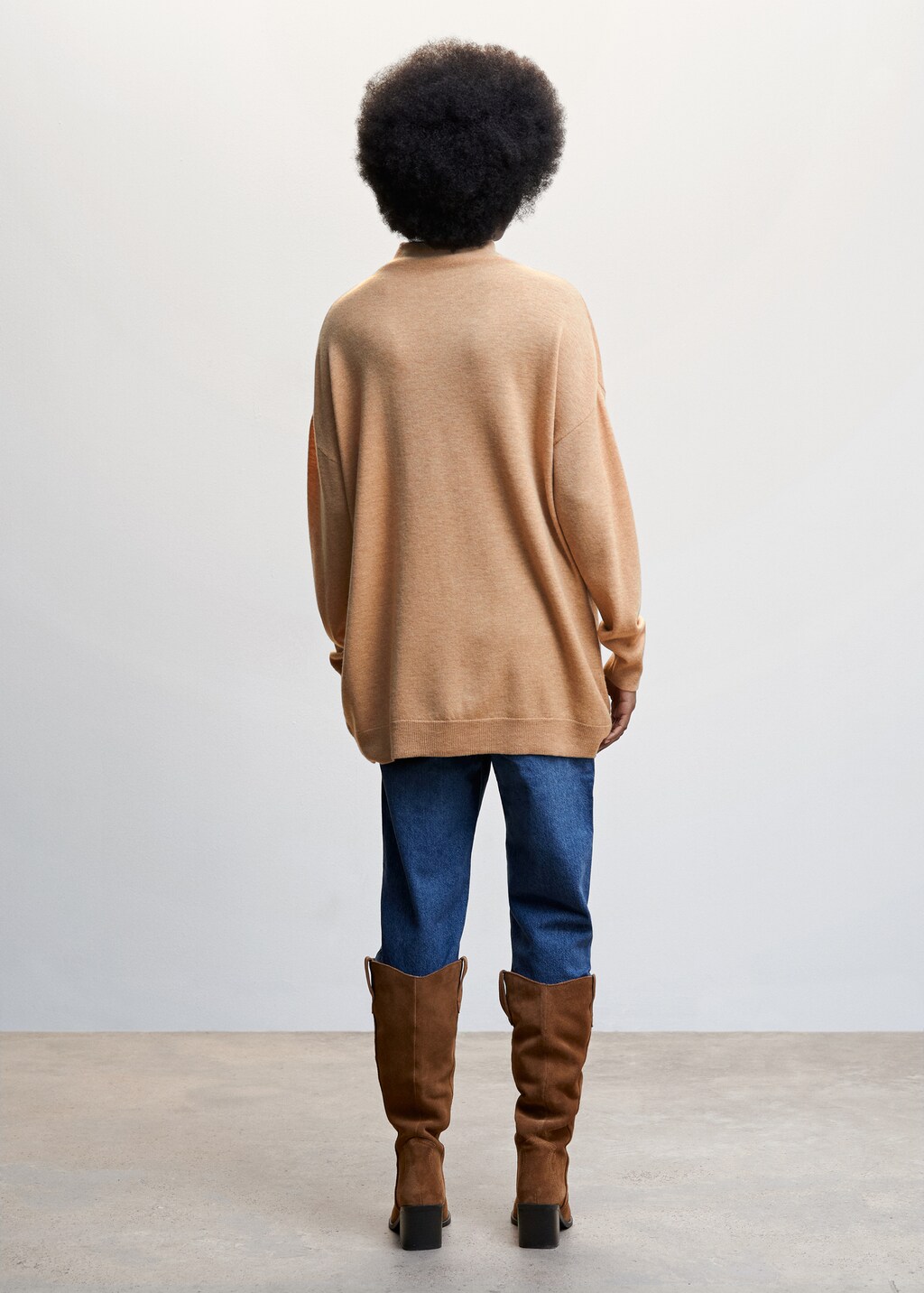 100% wool perkins collar sweater - Reverse of the article