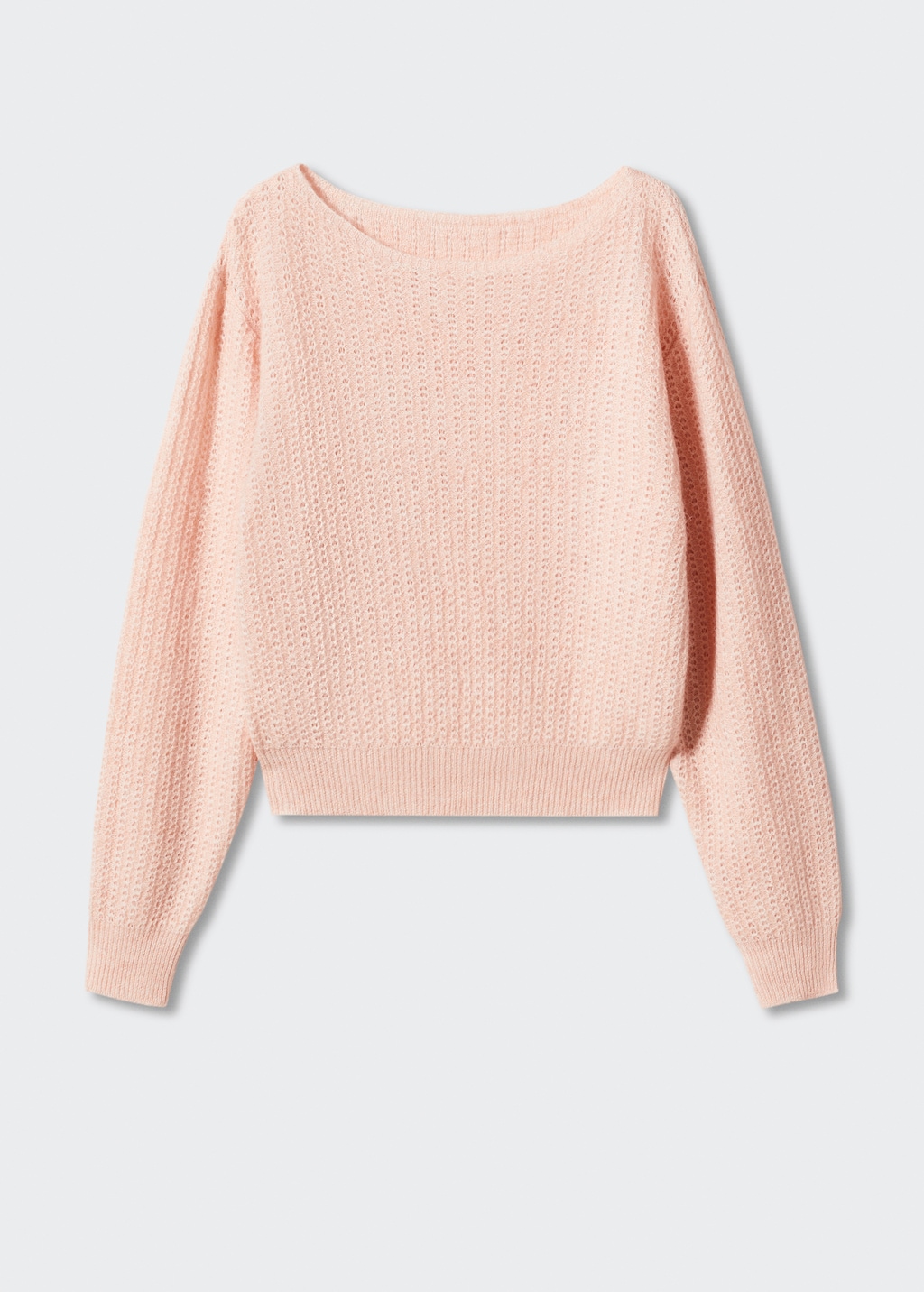 Boat-neck cropped sweater - Article without model