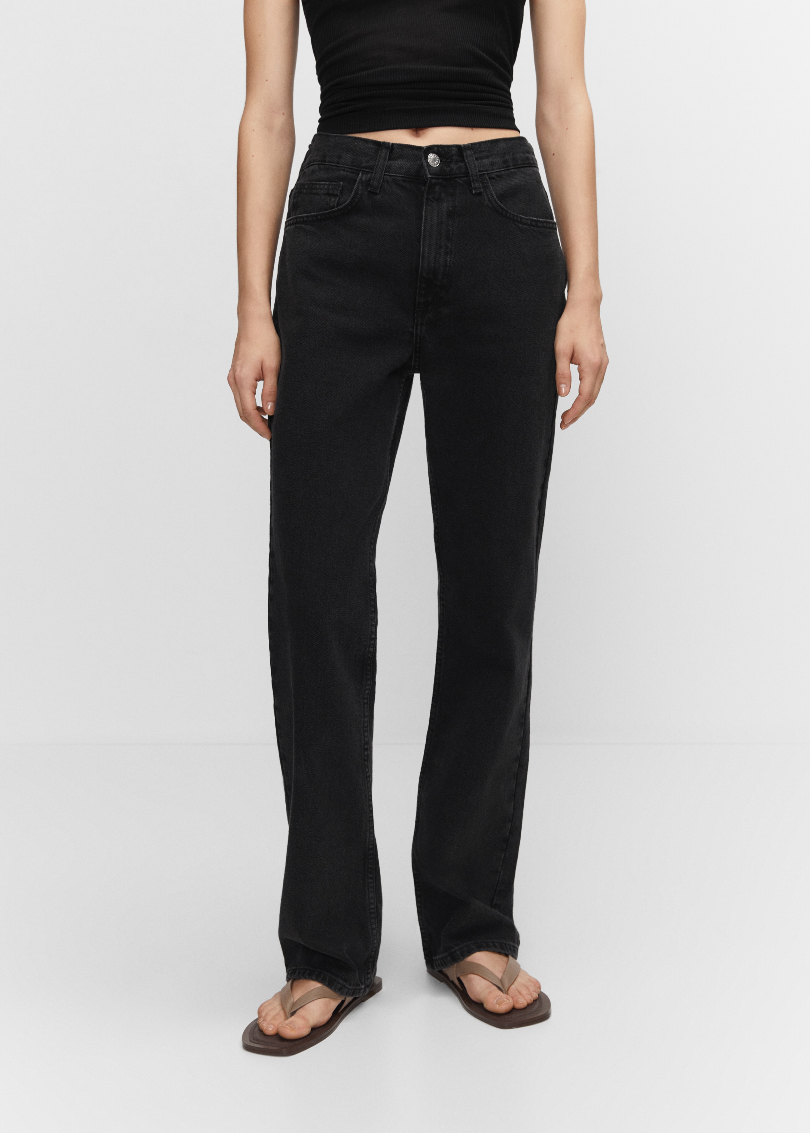 Mid-rise straight jeans - Medium plane