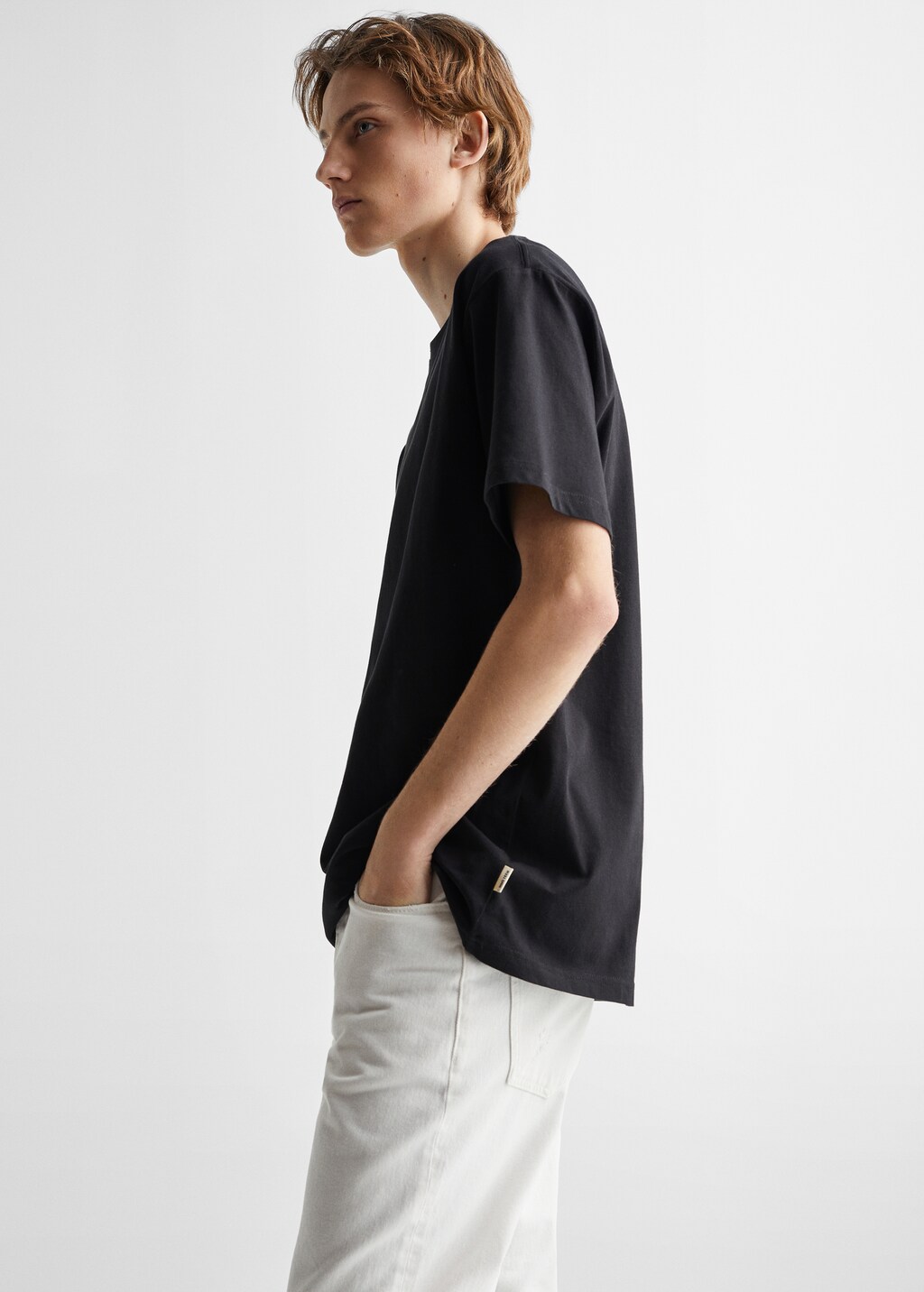 Basic oversized cotton t-shirt - Medium plane