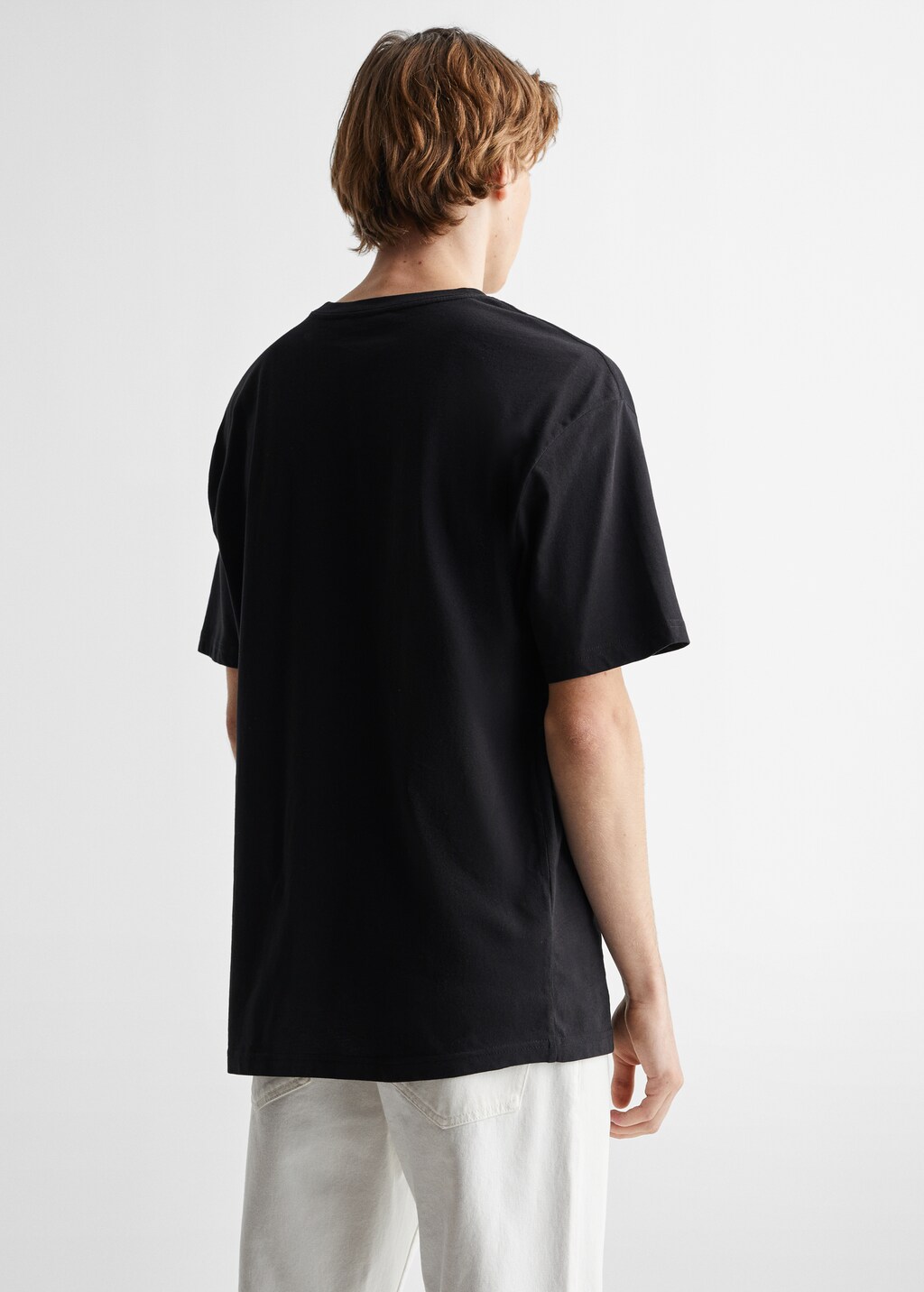 Basic oversized cotton t-shirt - Reverse of the article