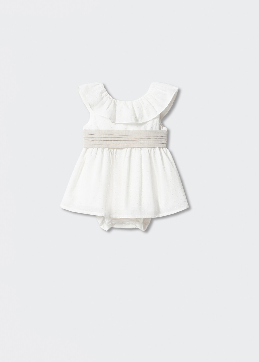 Ruffled plumeti dress and diaper cover set - Article without model