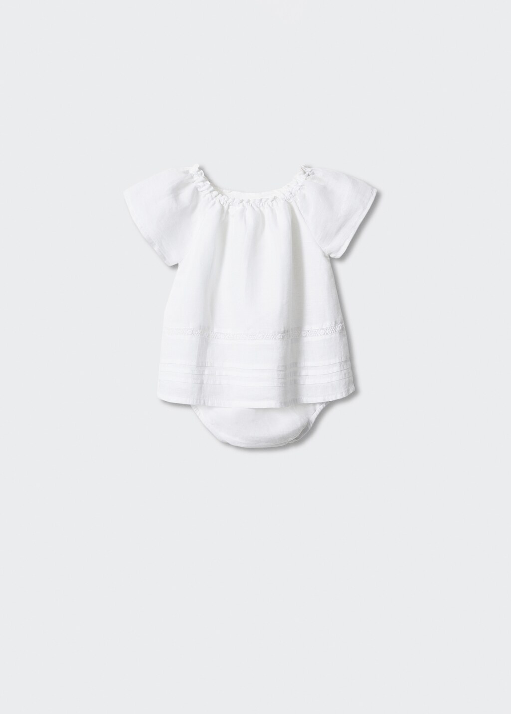 Cotton dress and diaper cover - Reverse of the article