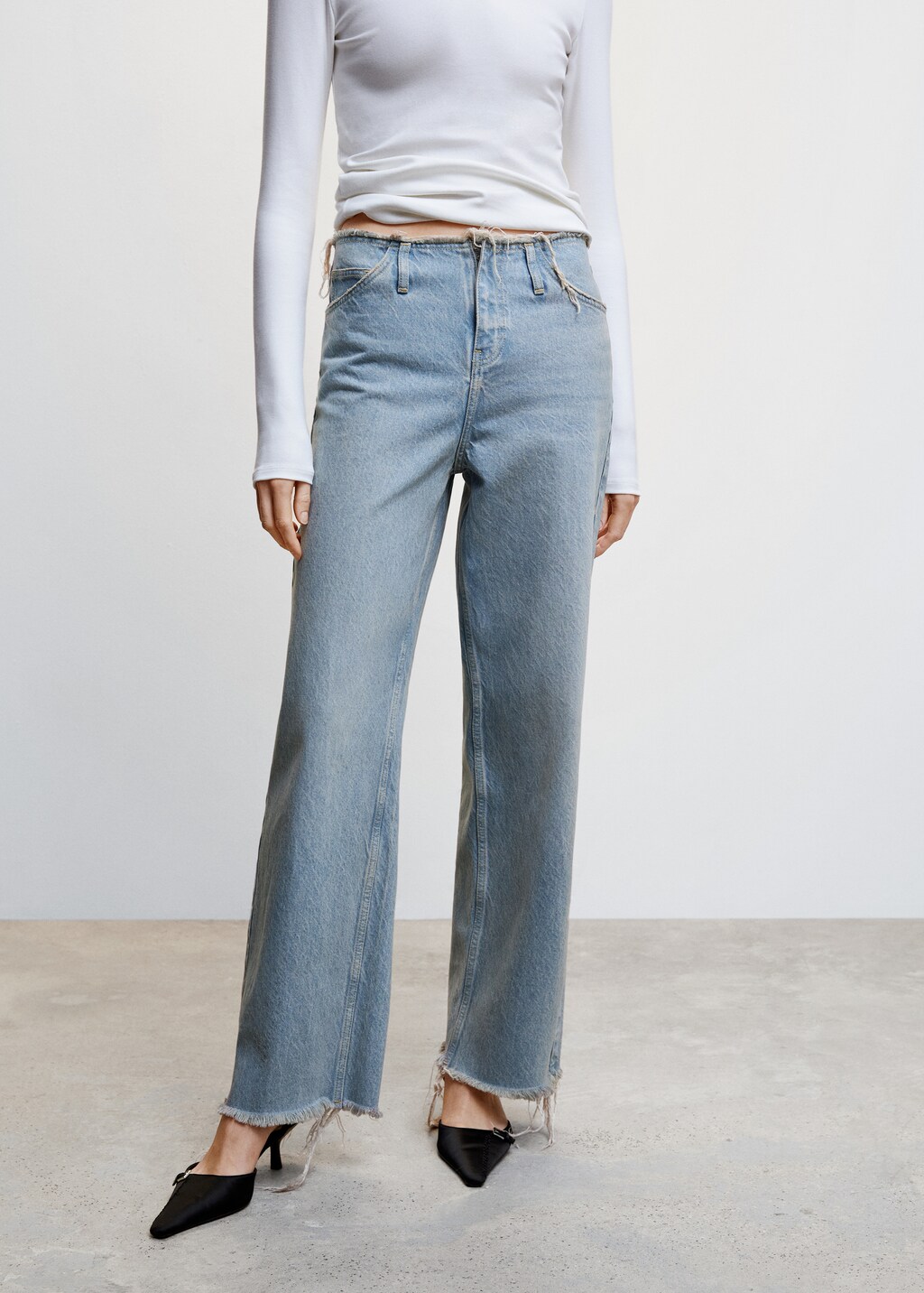 Wideleg mid-rise jeans - Medium plane