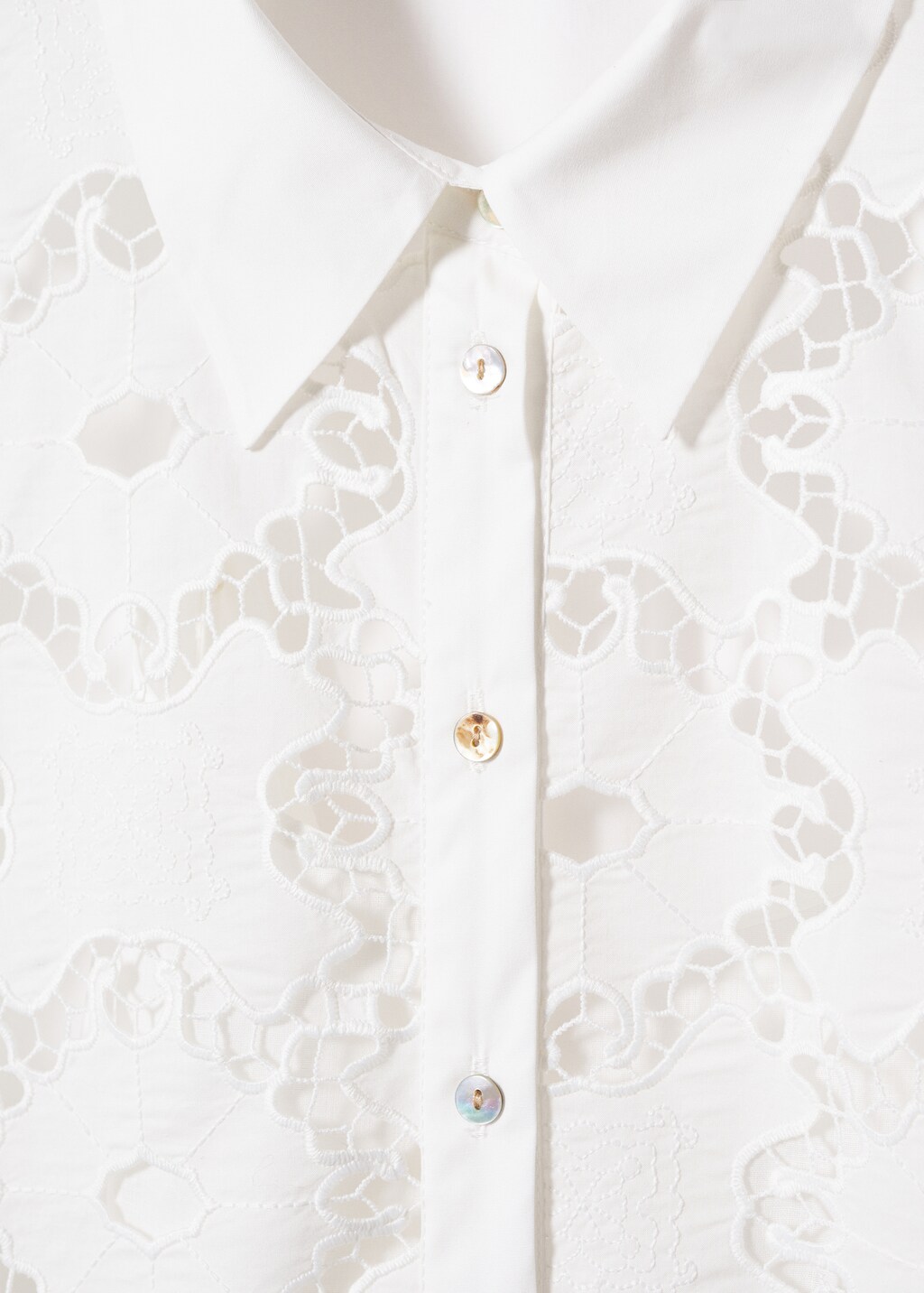 Embroidered cotton shirt - Details of the article 8