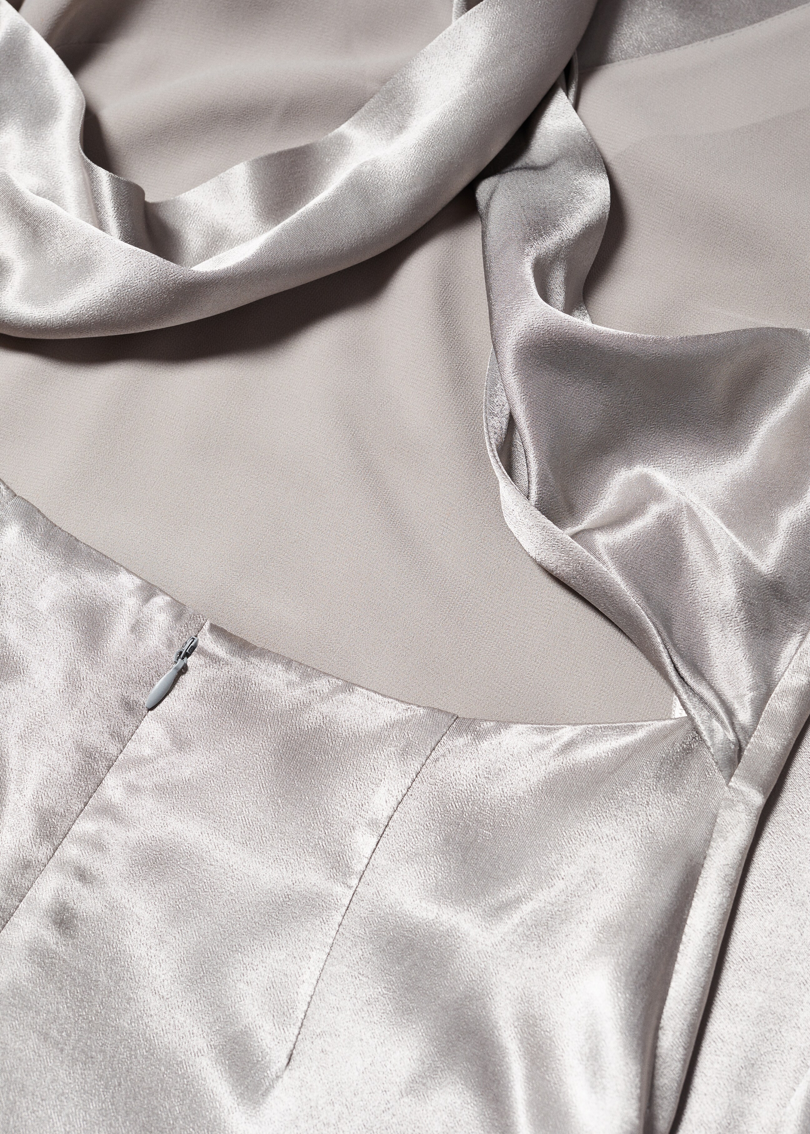 Asymmetrical satin-finish dress with asymmetrical hem - Details of the article 8