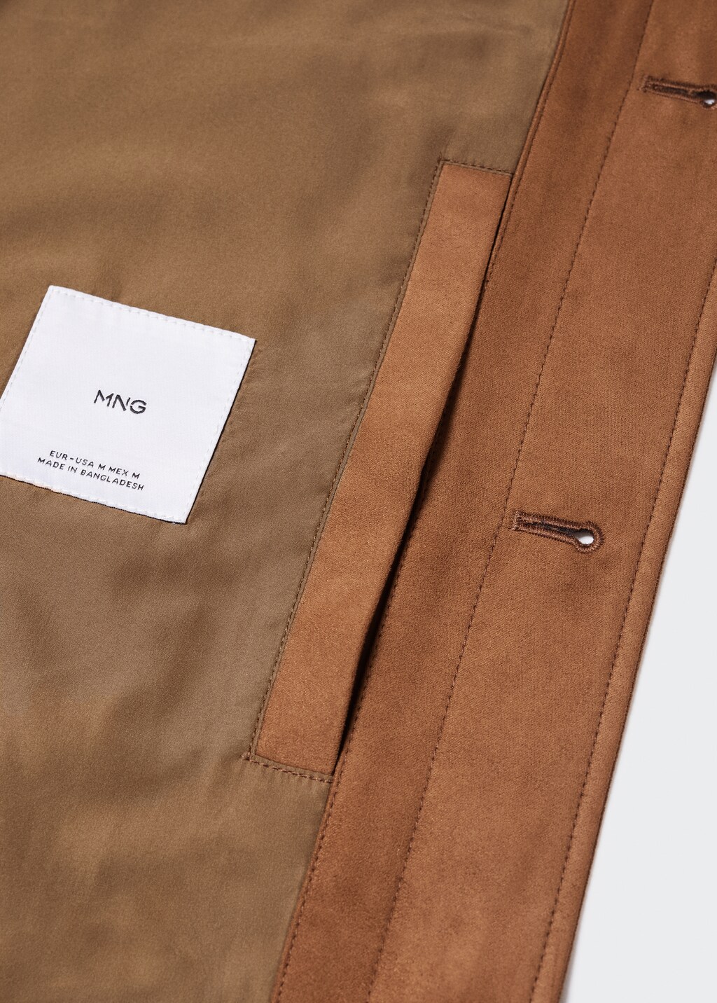 Suede effect overshirt - Details of the article 0