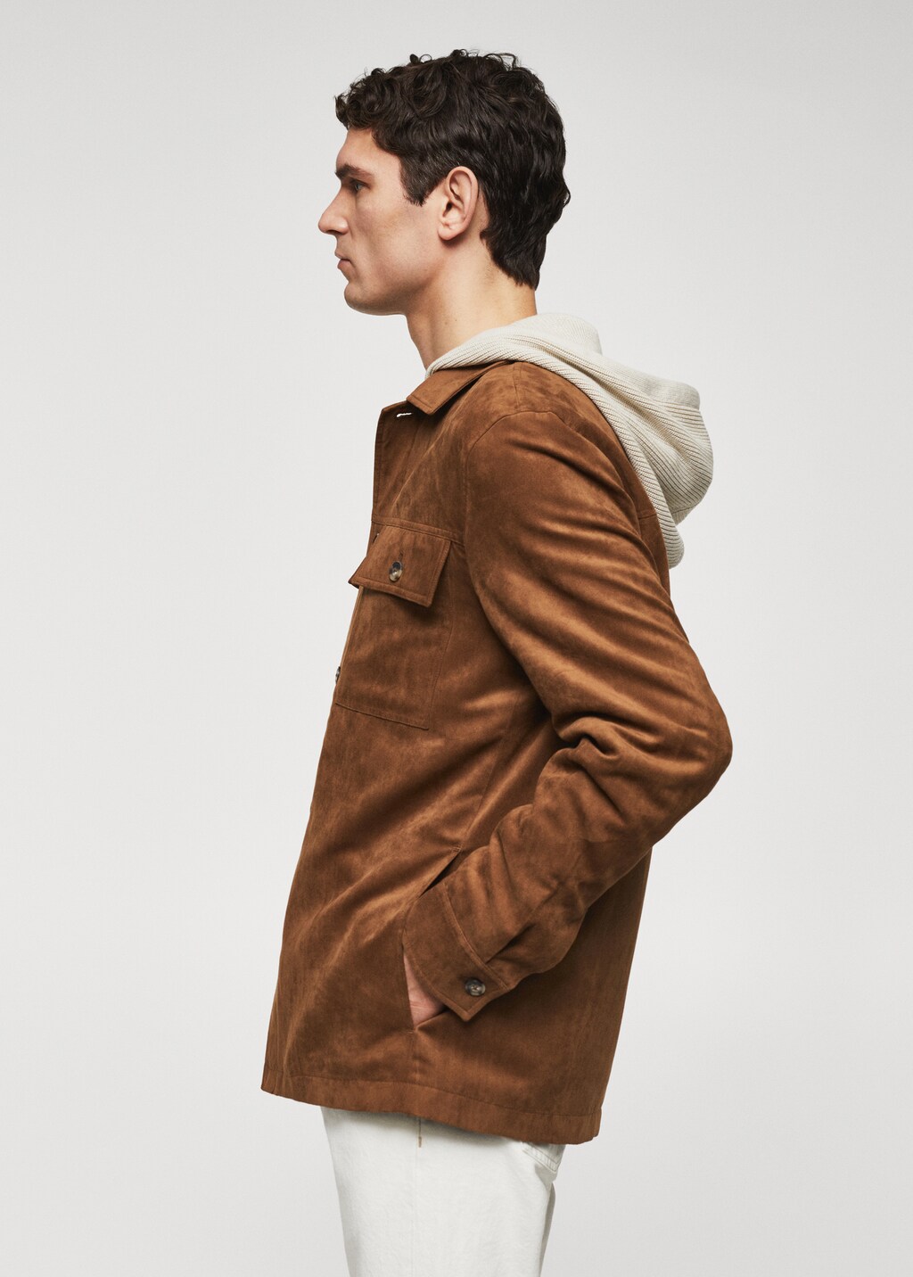 Suede effect overshirt - Details of the article 6