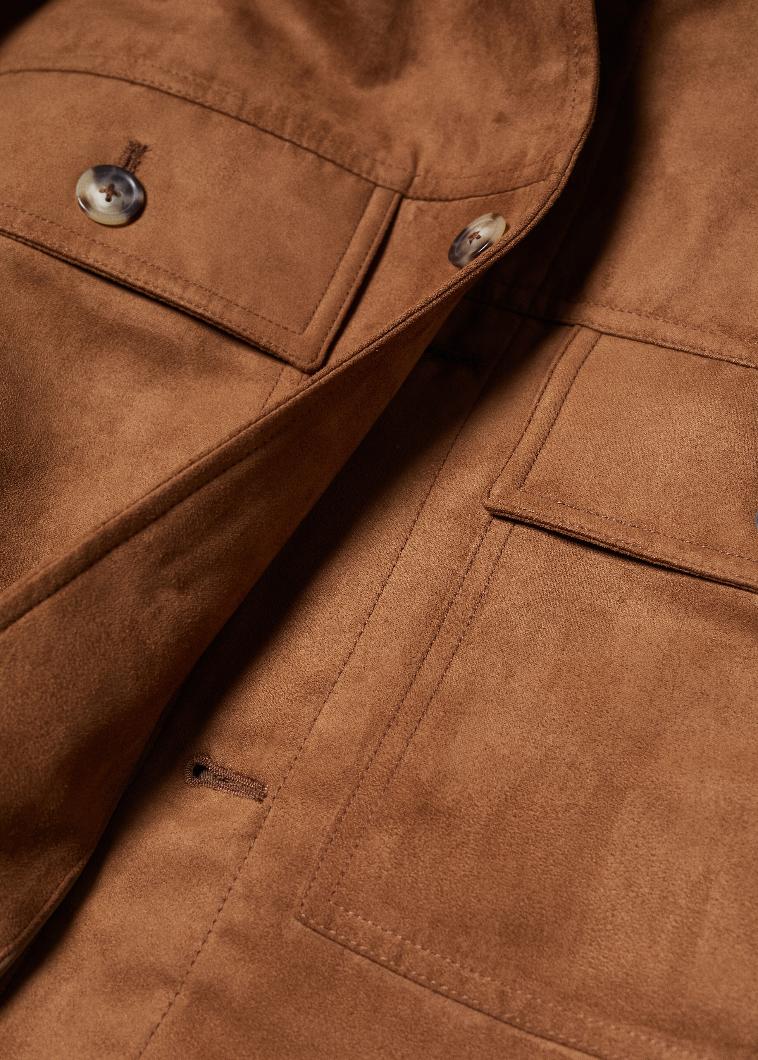Suede effect overshirt - Details of the article 8