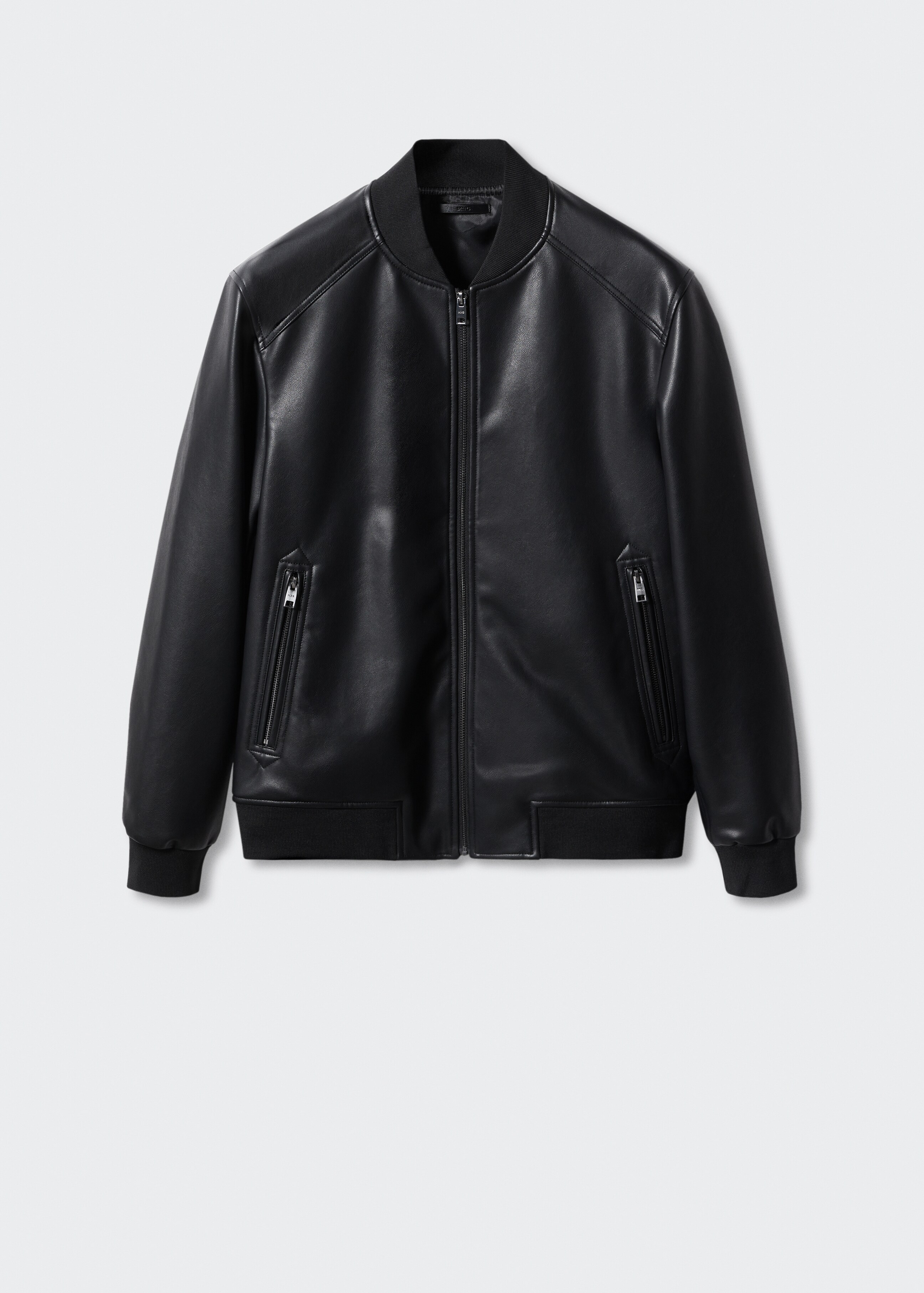 Leather-effect bomber jacket - Article without model