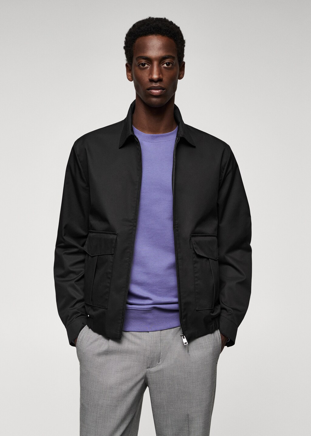 Stretch jacket with pocket - Medium plane