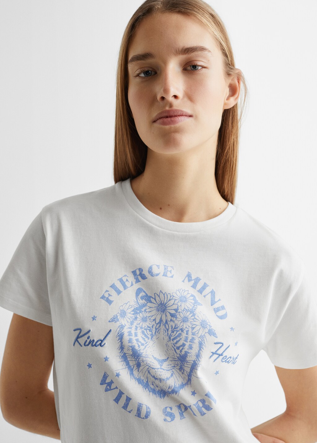 Printed cotton-blend T-shirt - Details of the article 1