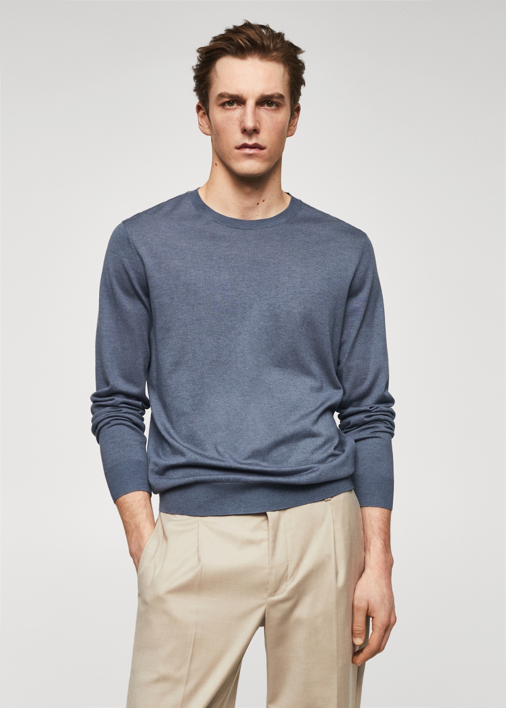 Modal cotton-blend sweater - Medium plane