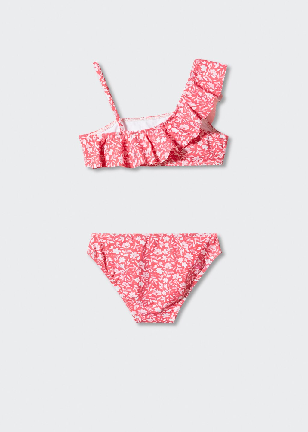 Floral bikini with ruffles - Reverse of the article