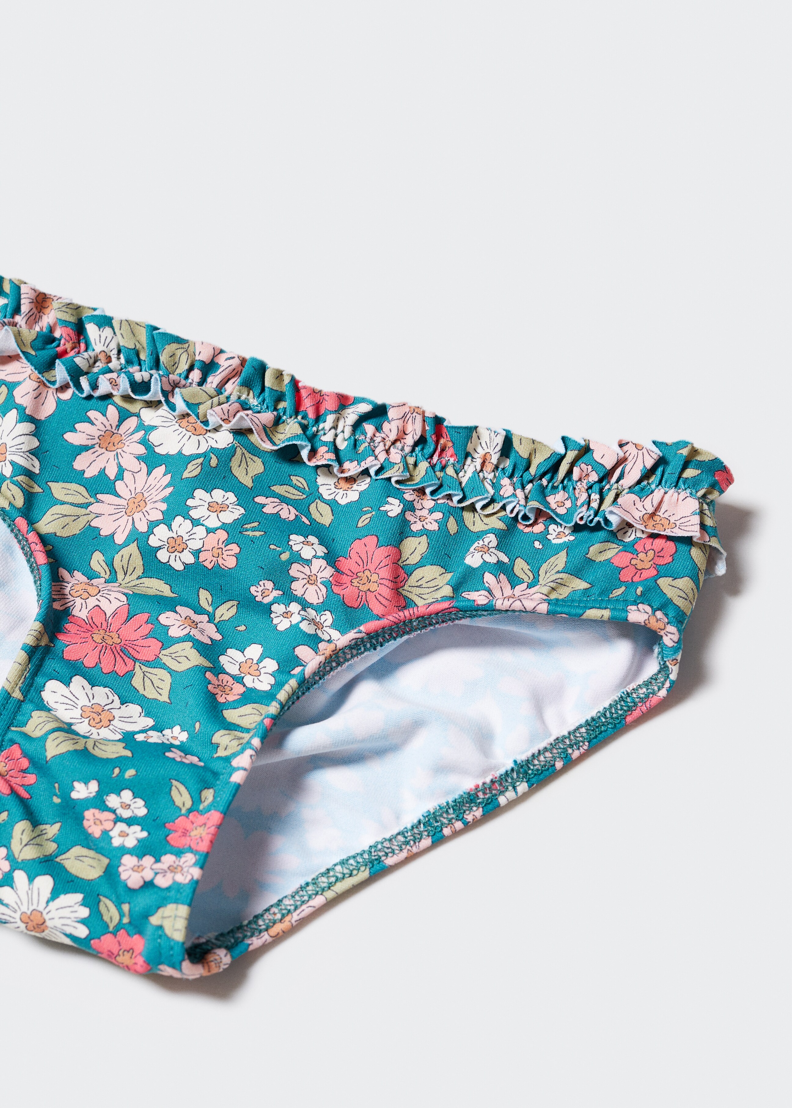 Culotte bikini à fleurs et volant - Détail de l'article 0