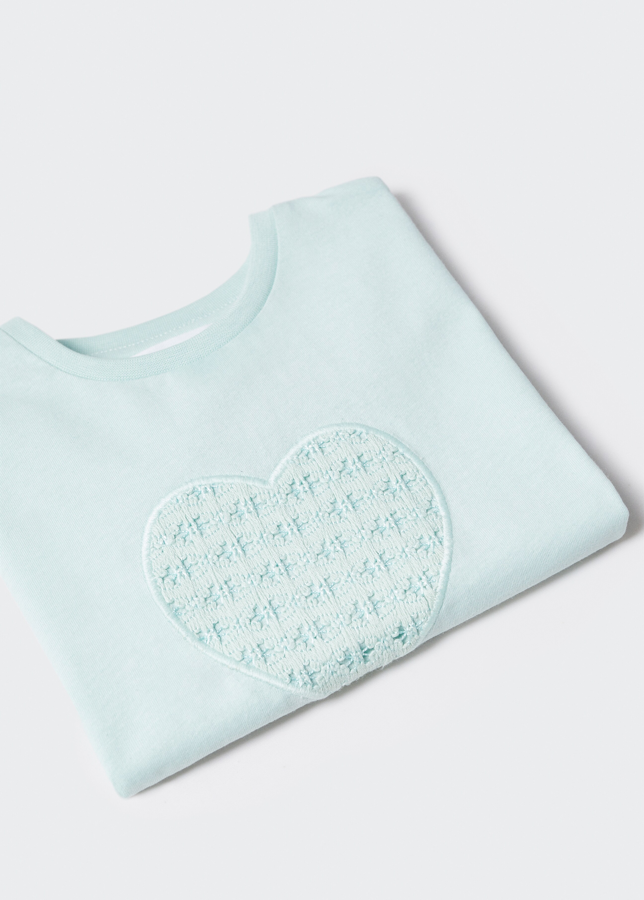 Embroidered heart T-shirt - Details of the article 0