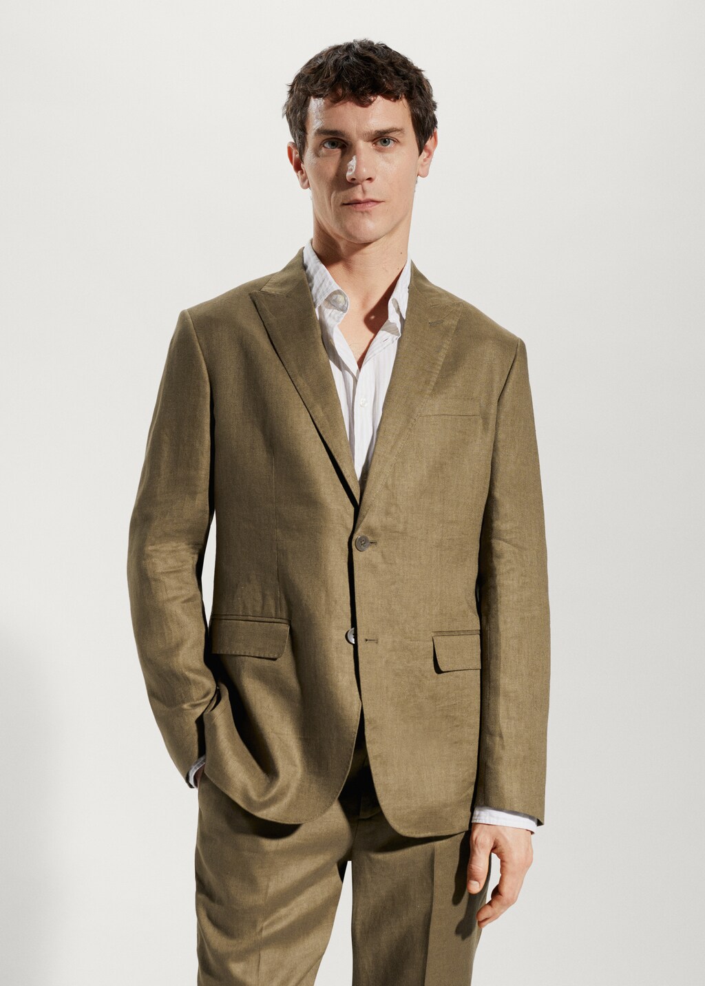 Blazer suit 100% linen - Medium plane