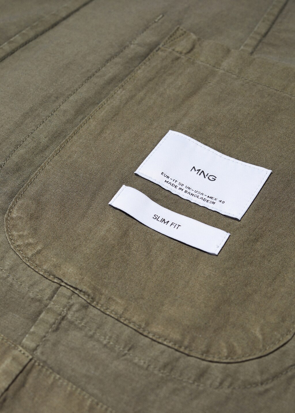 Slim fit linen cotton-blend blazer - Details of the article 8