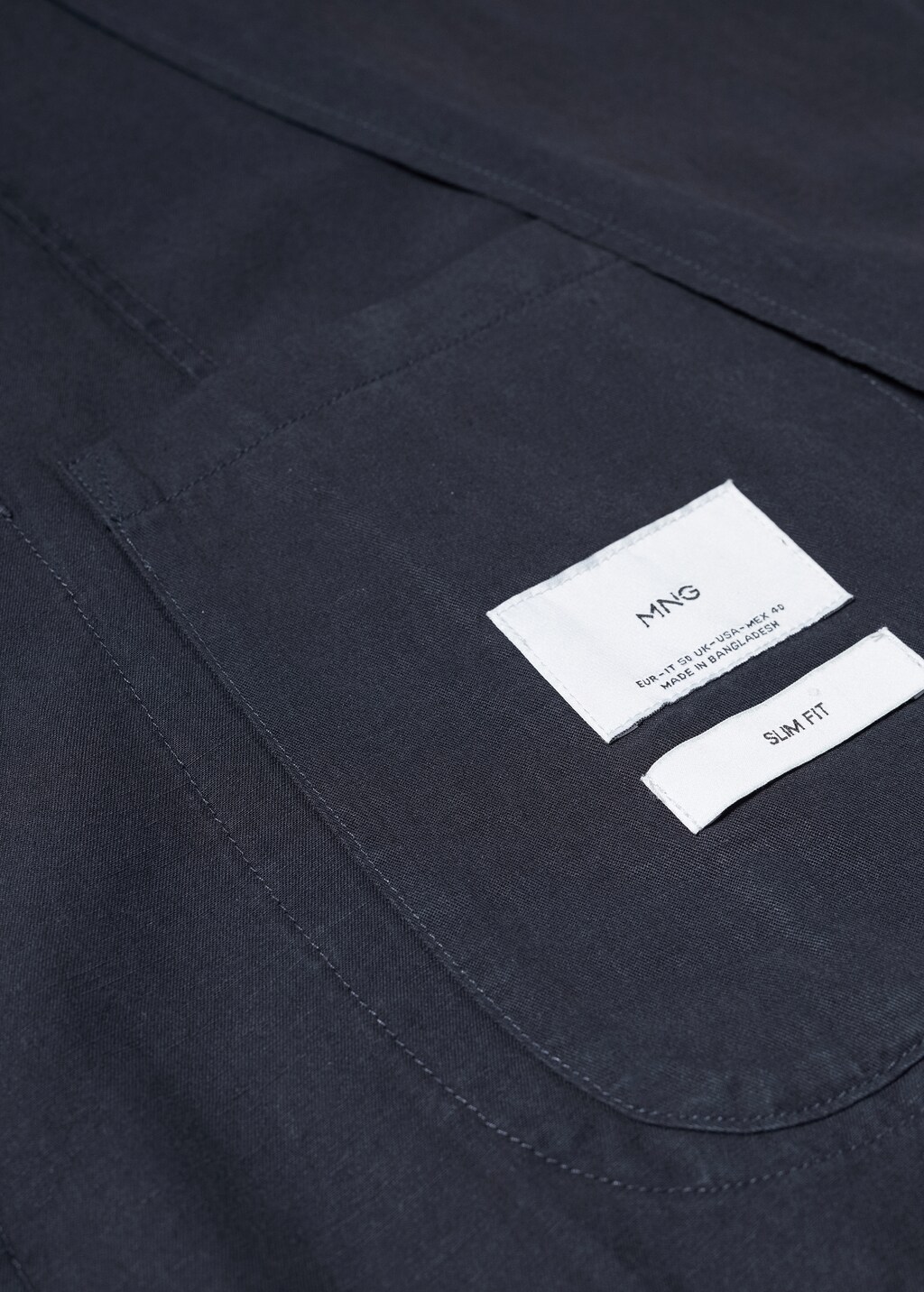 Slim fit linen cotton-blend blazer - Details of the article 8