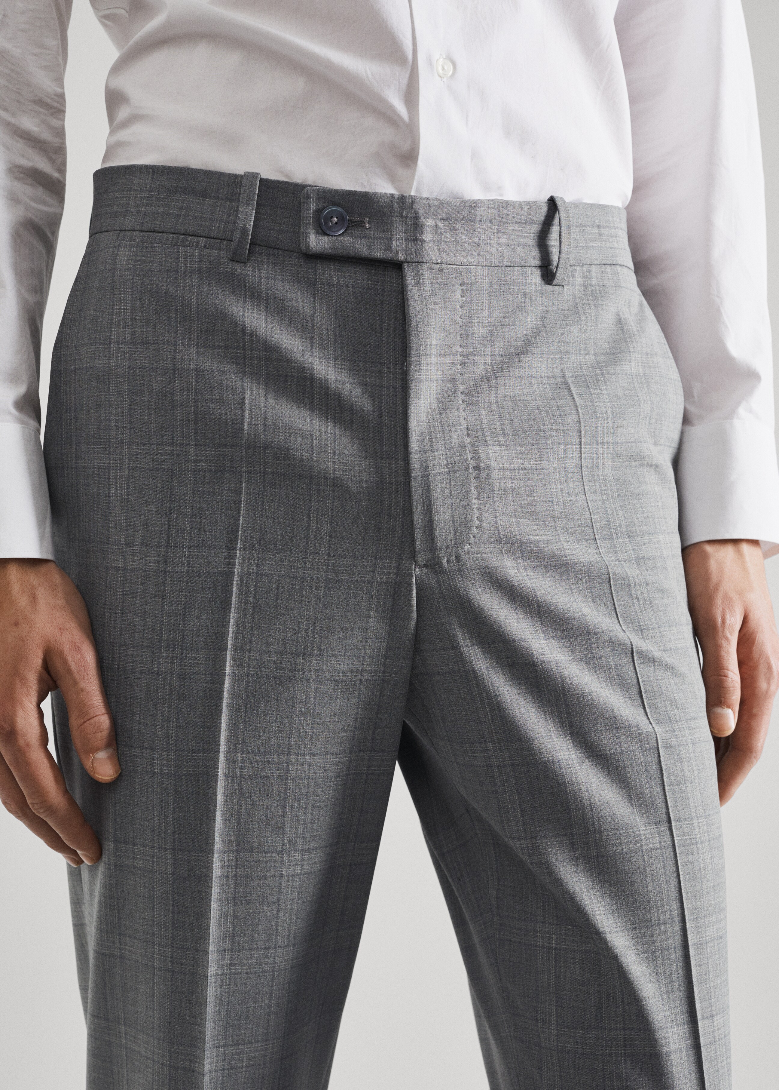 Pantalons vestir slim fit llana - Detall de l'article 1