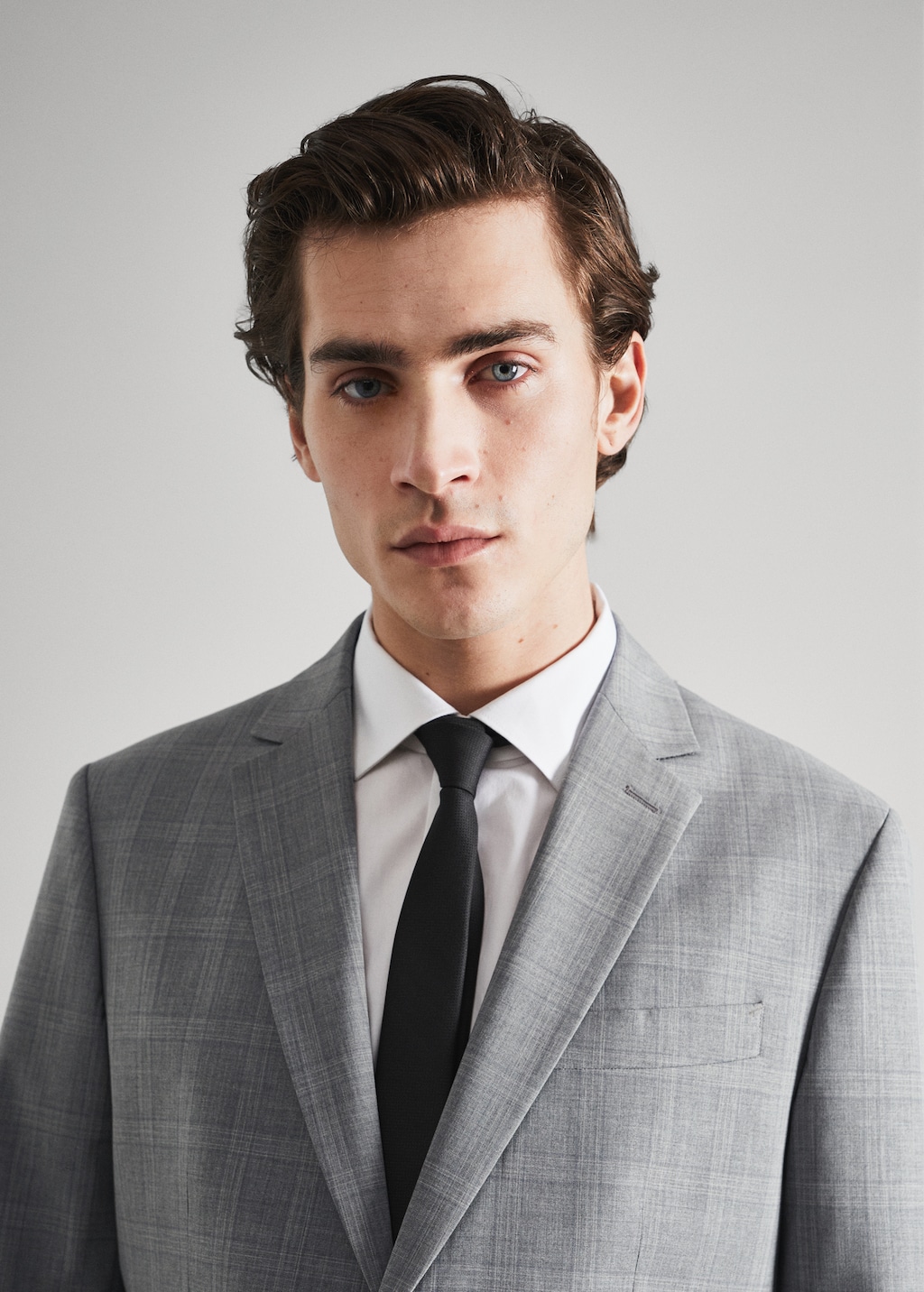 Check slim-fit wool suit blazer - Details of the article 1