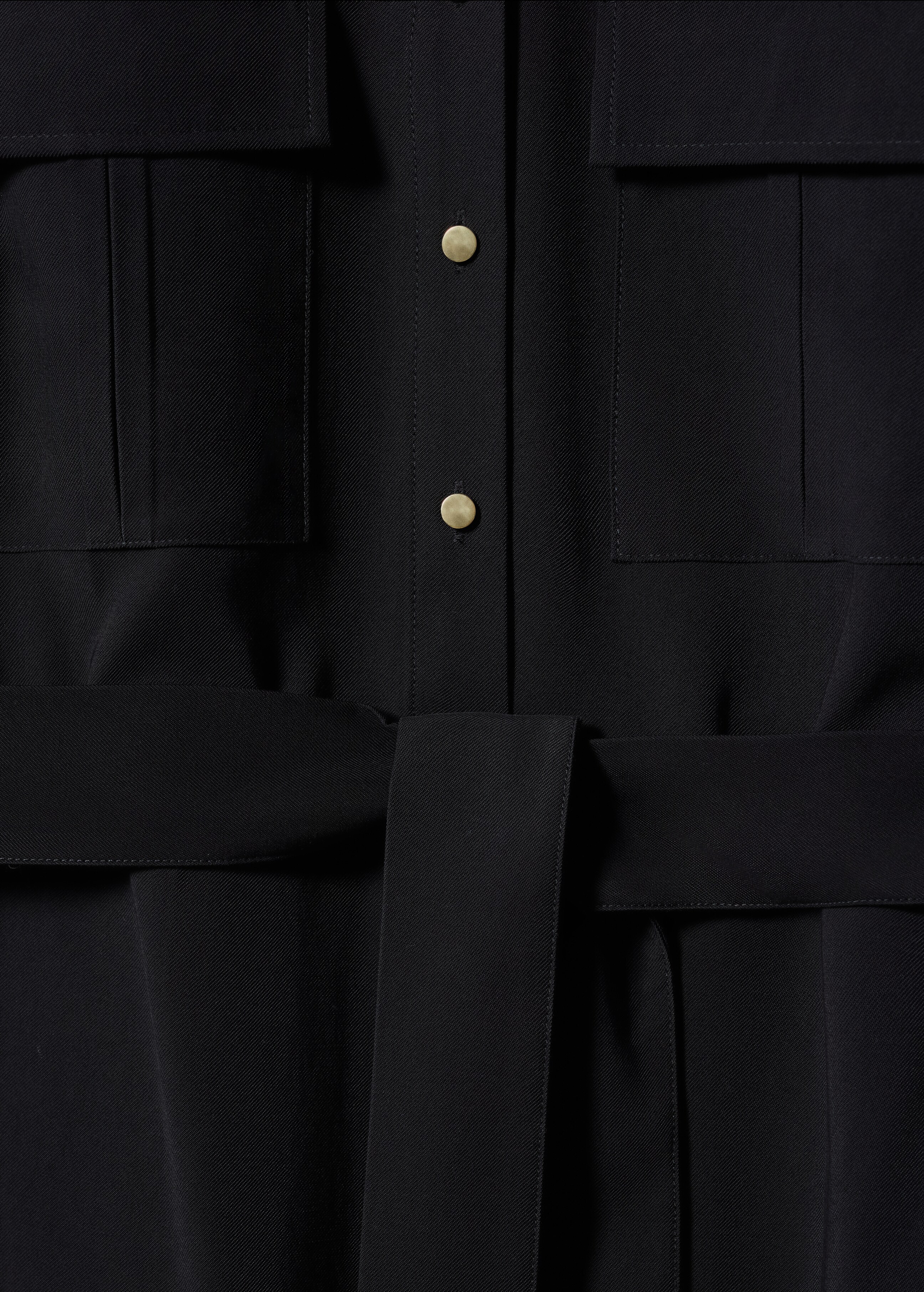 Black dress with belt and pockets - Details of the article 8